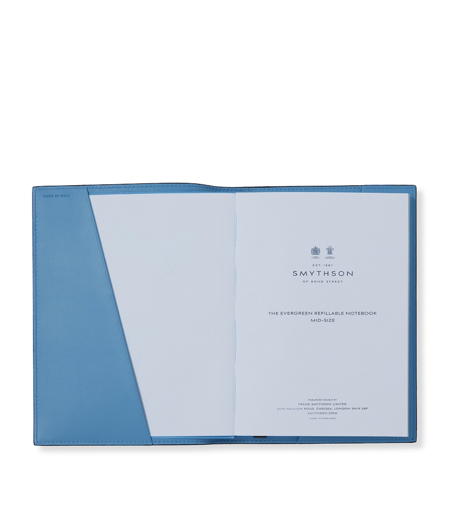 Leather Evergreen Refillable Notebook NILE BLUE Image 3