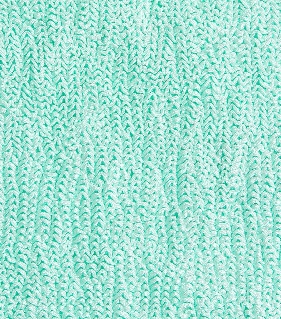 Hunza G Womens Pamela Swimsuit Metallic Mint Image 4
