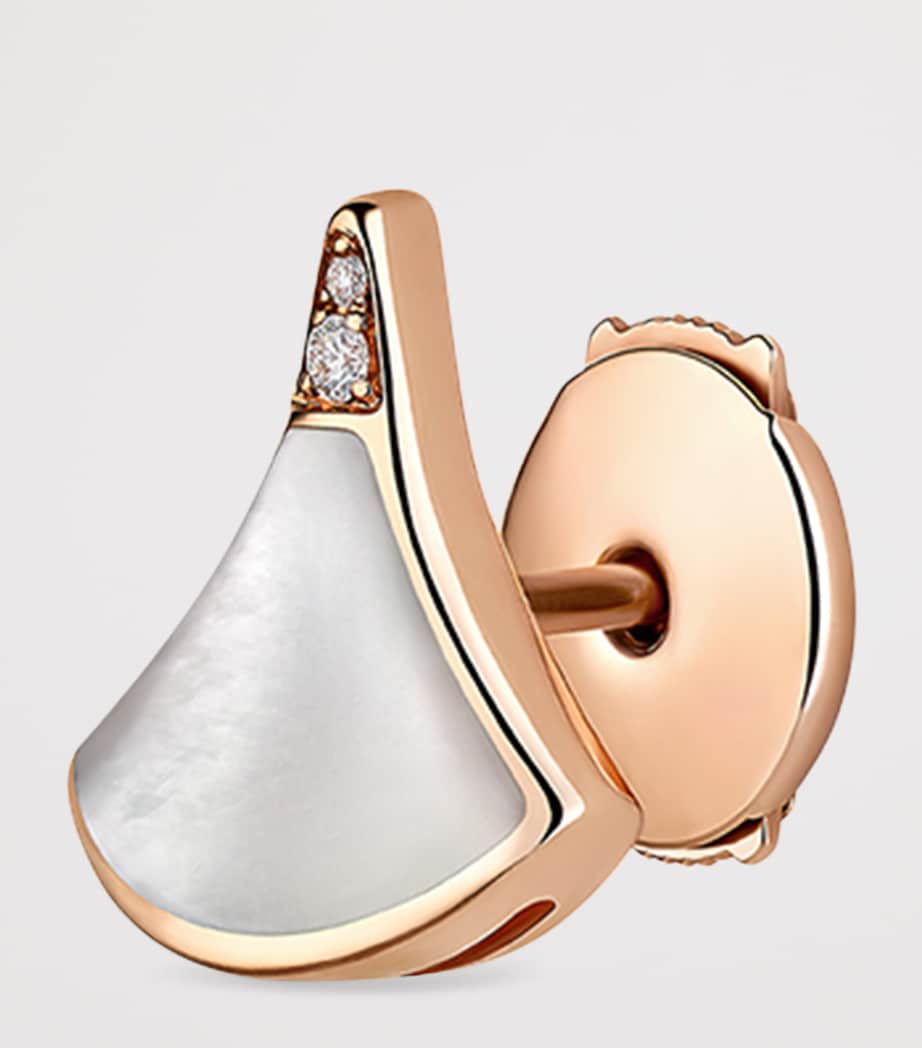 Rose Gold, Diamond and Mother-of-Pearl Divas' Dream Earring PINK GOLD Image 2