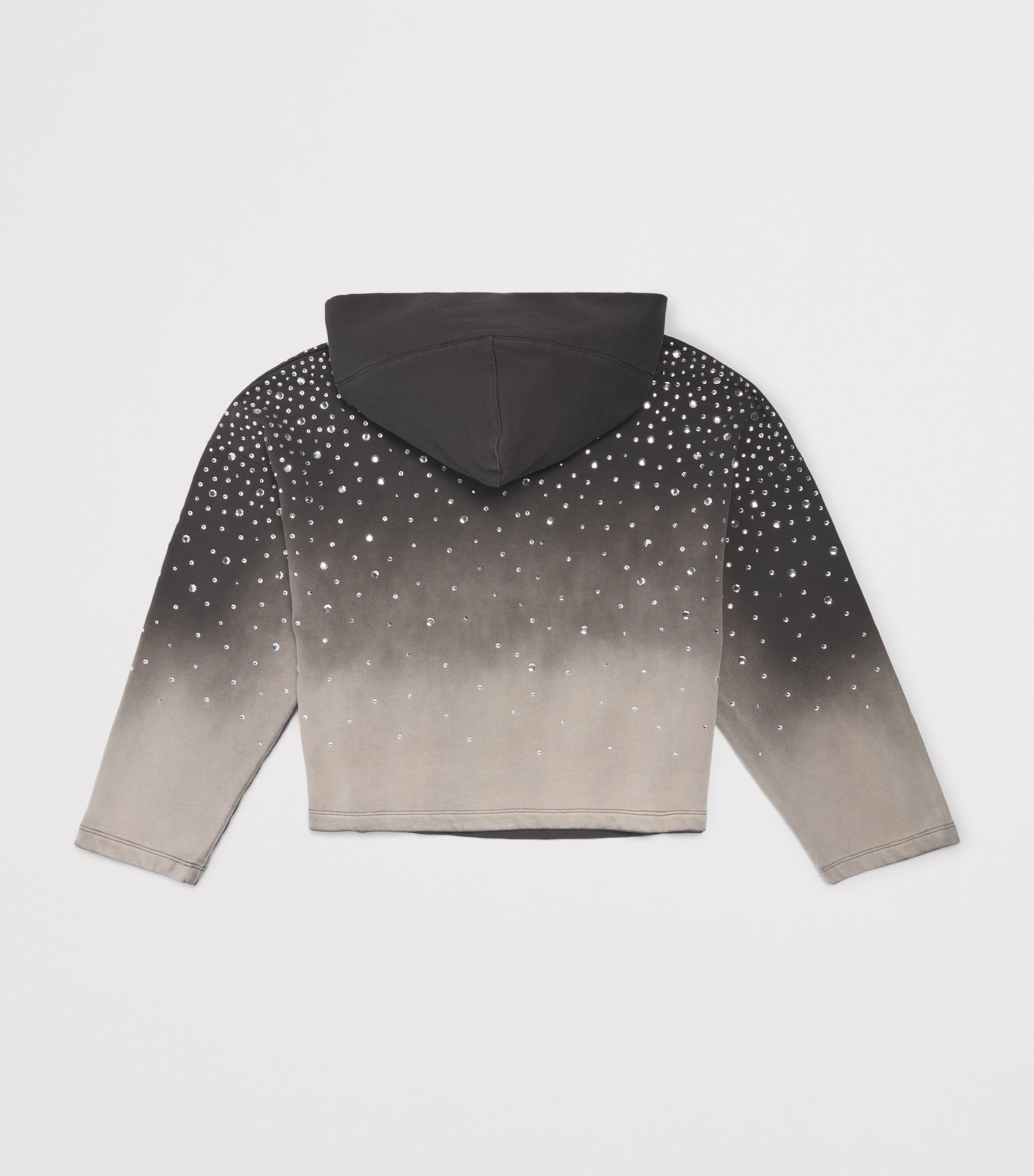 Monnalisa Degradé Rhinestone-Embellished Sweatshirt (8-12 Years) Grigio Antracite Image 2