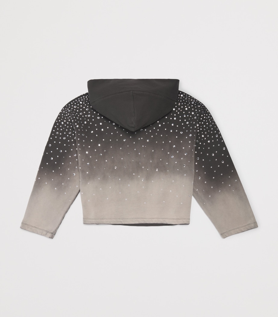 Monnalisa Degradé Rhinestone-Embellished Sweatshirt (8-12 Years) Grigio Antracite Image 2