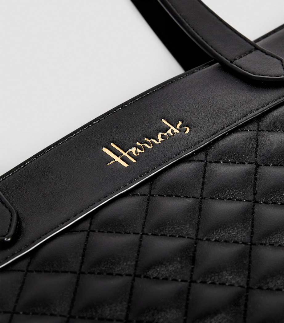 Harrods Chelsea Shoulder Tote Bag Black Image 7