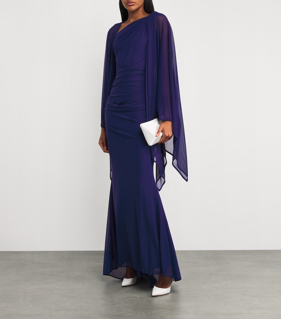 Gathered Tulle Maxi Dress COBALT Image 2