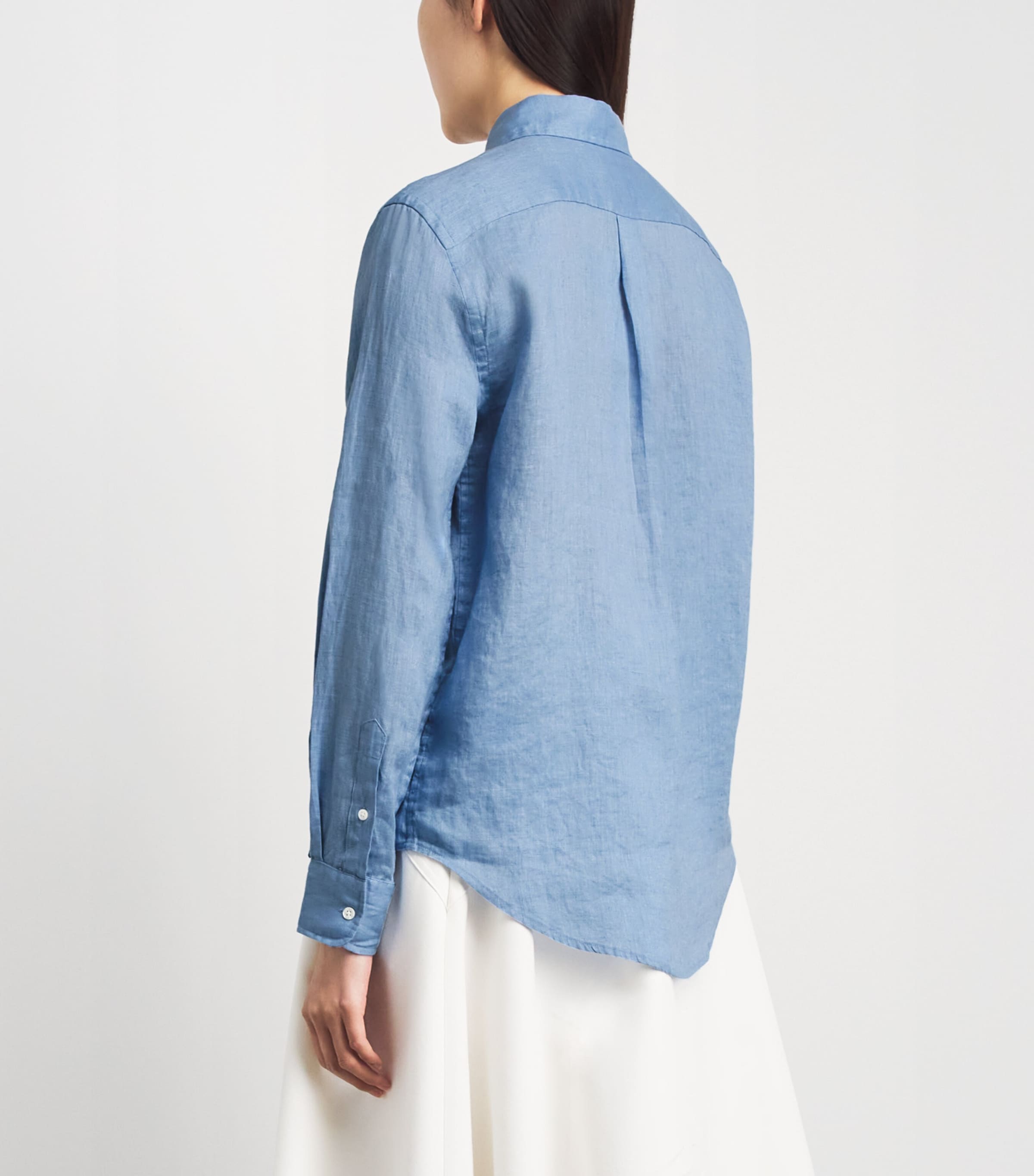 Polo Ralph Lauren Womens Cotton Classic-Fit Polo Pony Shirt Summer Blue Image 5