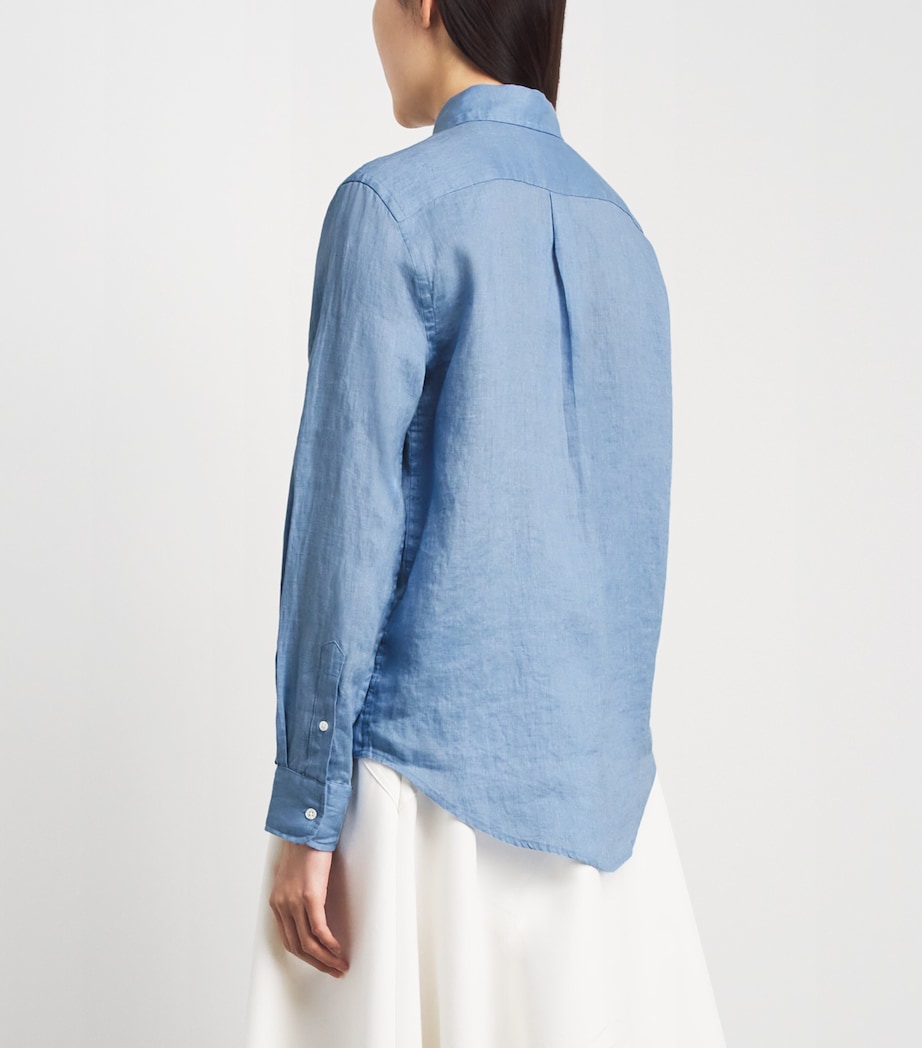 Polo Ralph Lauren Womens Cotton Classic-Fit Polo Pony Shirt Summer Blue Image 5