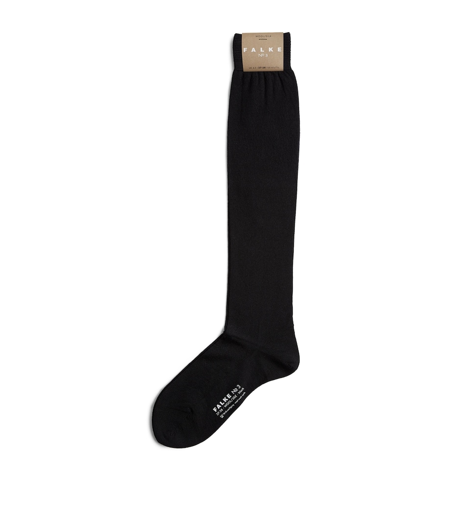 Wool-Silk Rich No.3 Socks 3009 BLACK Image 1