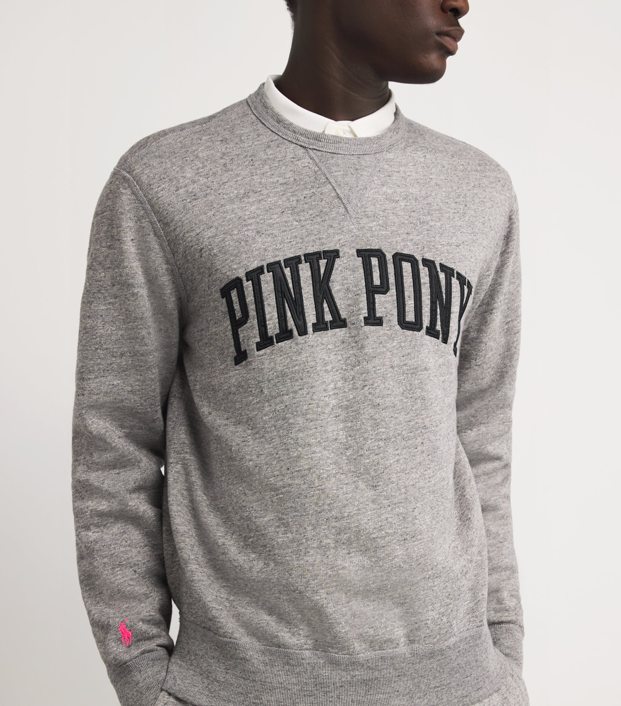 Cotton Graphic Sweatshirt DARK GREY HEATHER Image 6