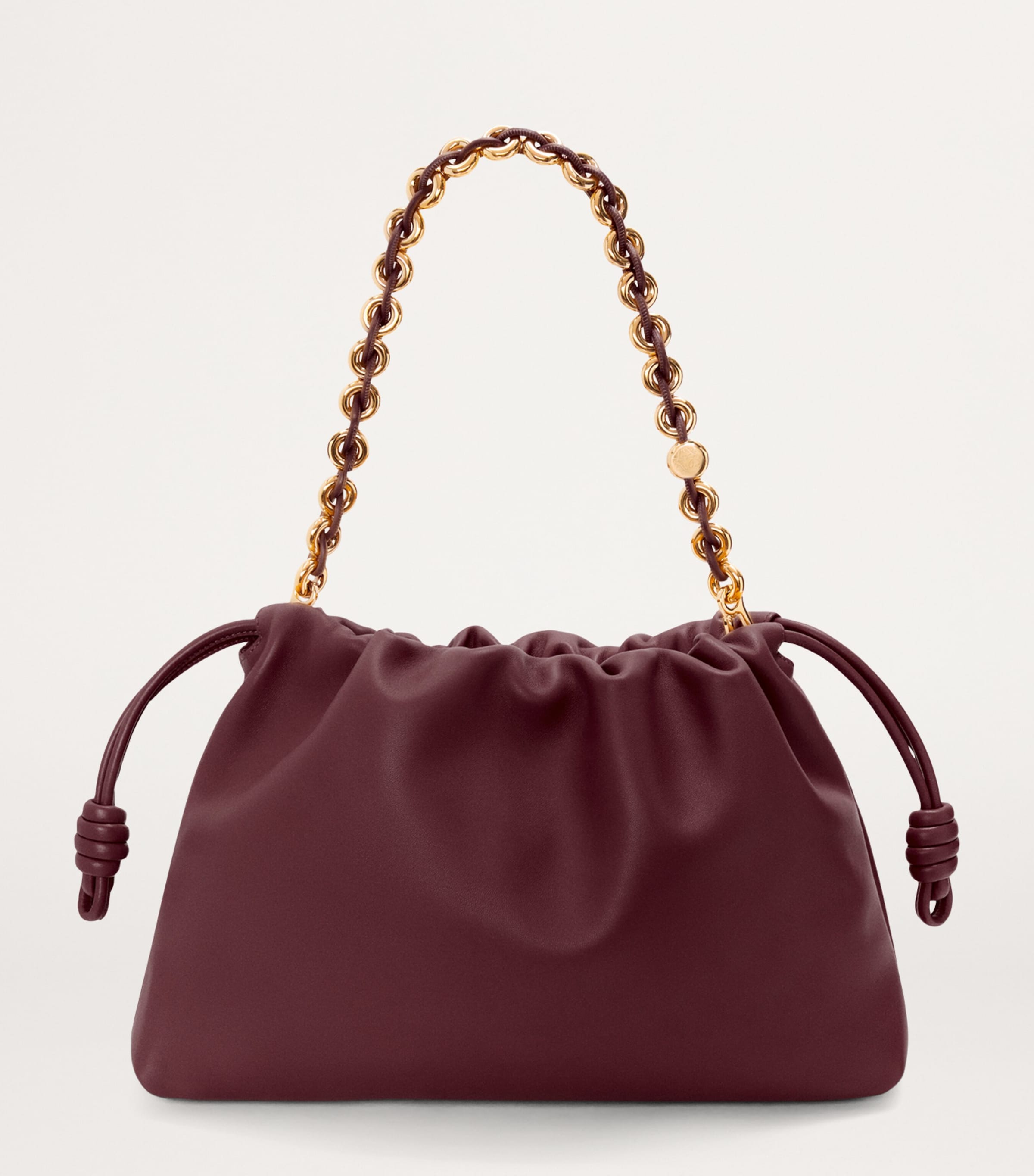LOEWE Large Leather Flamenco Purse Dark Burgundy Image 5