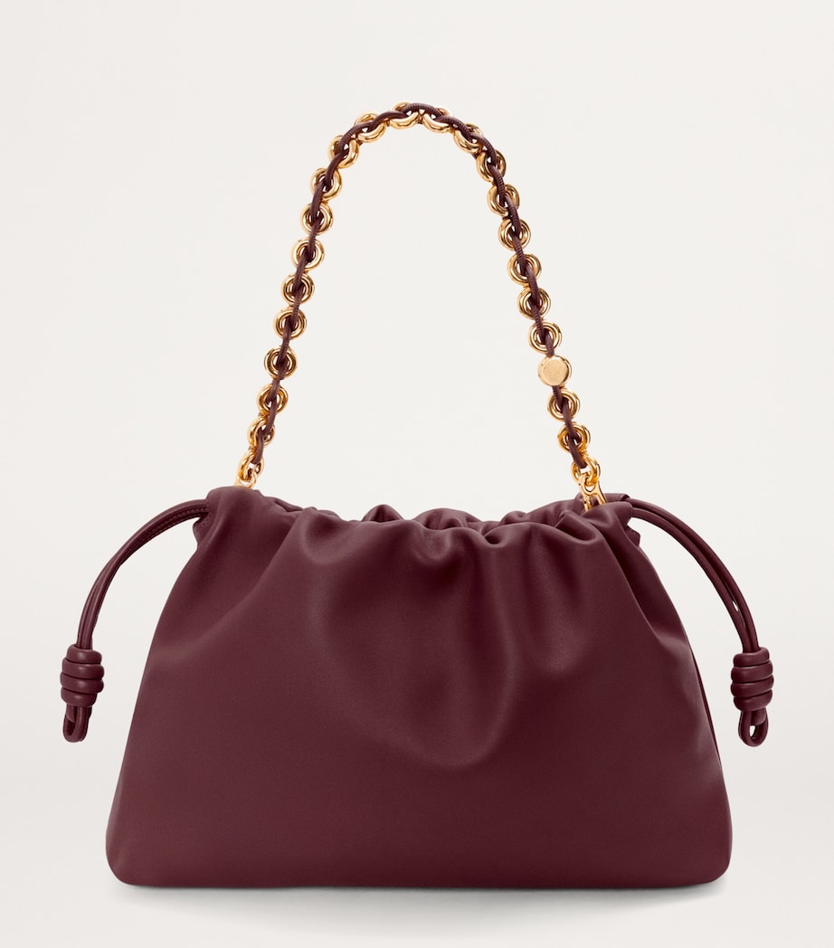 LOEWE Large Leather Flamenco Purse Dark Burgundy Image 5