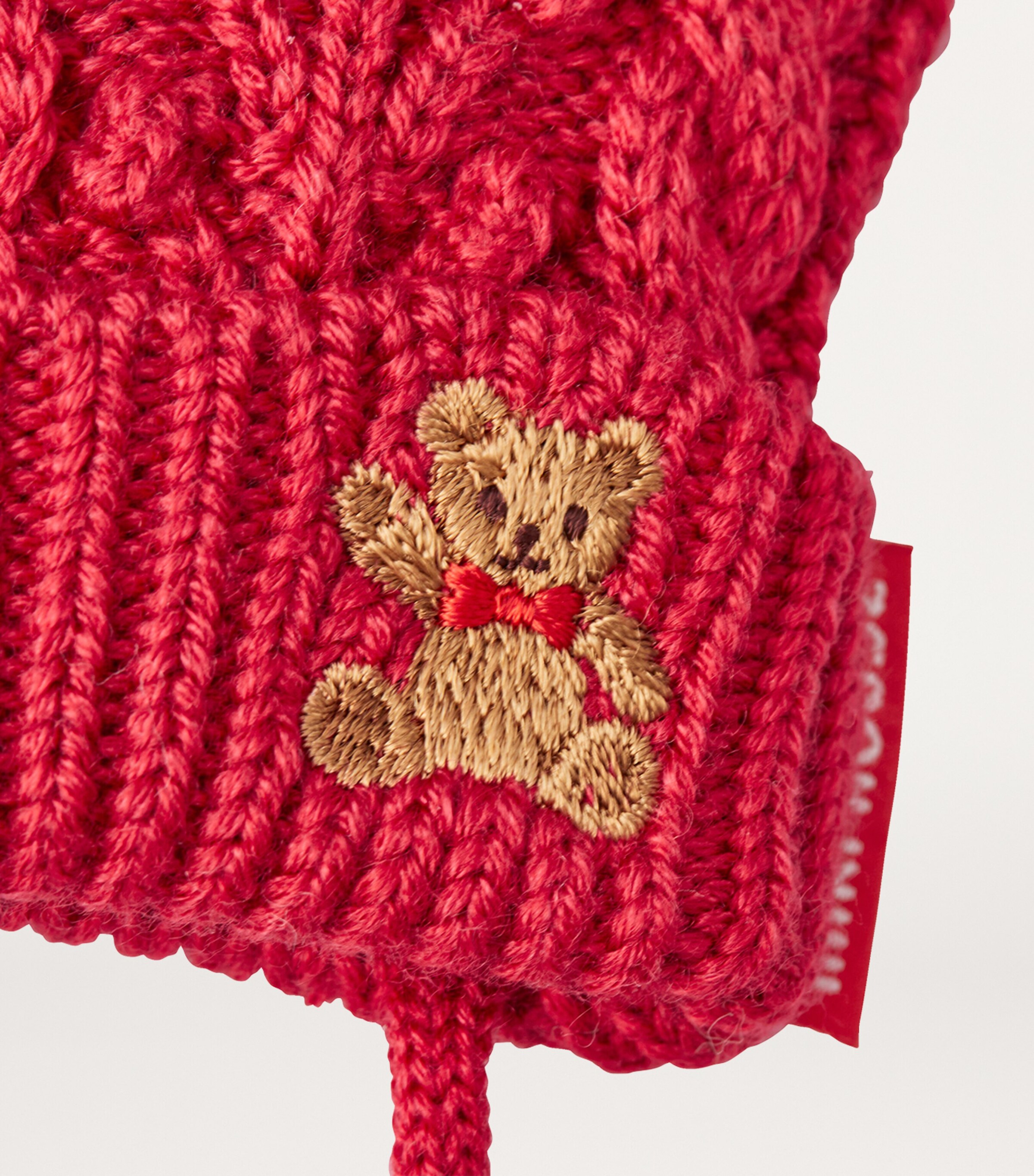 Embroidered Cable-Knit Mittens 2 Image 3