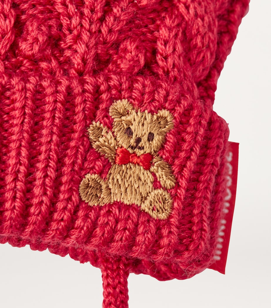 Embroidered Cable-Knit Mittens 2 Image 3