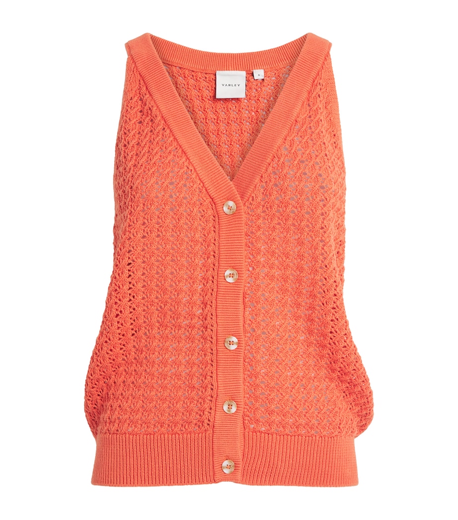 Varley Womens Cotton Knit Alessia Tank Top Summer Fig Image 1