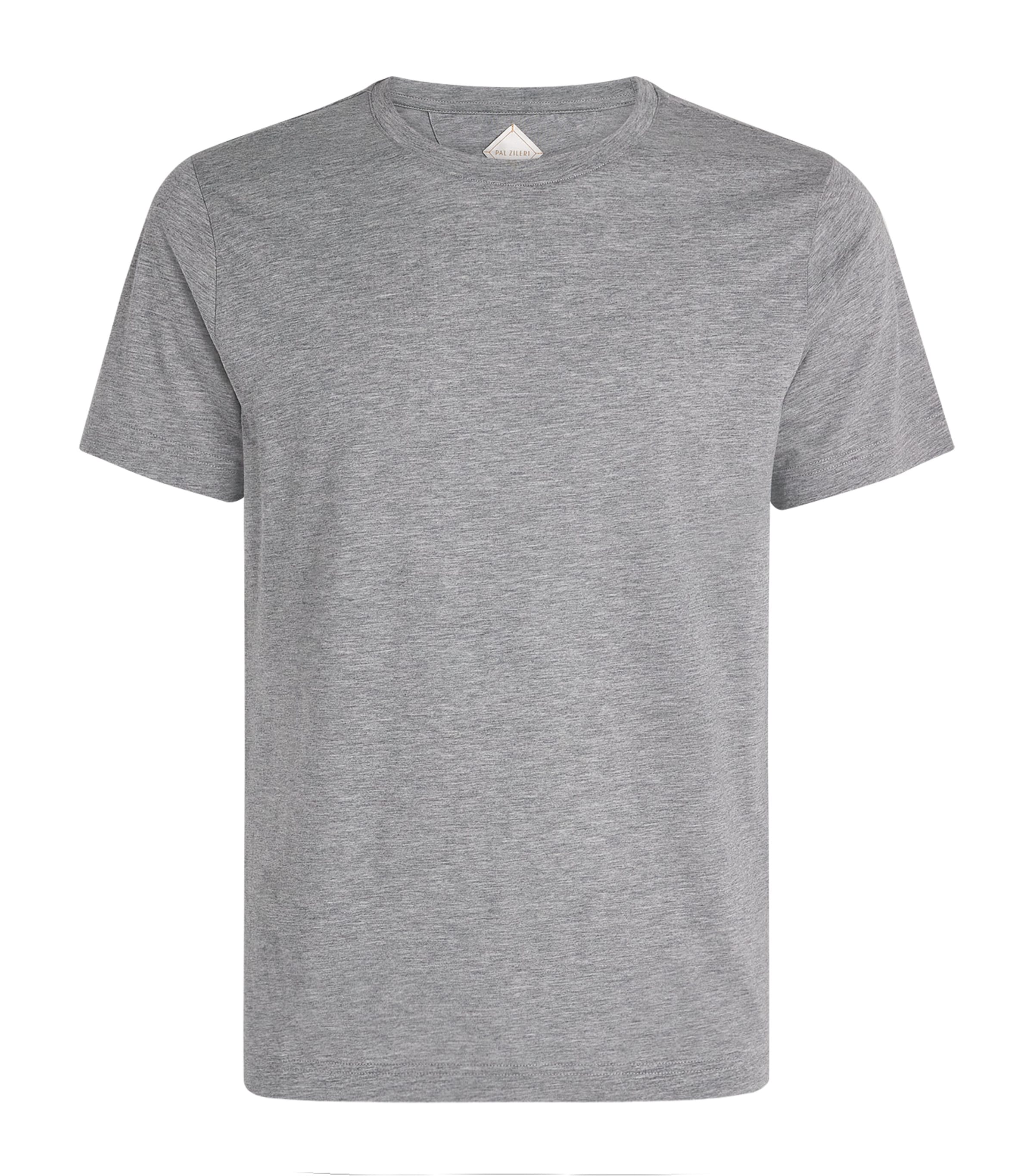 Pal Zileri Mens Crew-Neck T-Shirt Grey Image 1