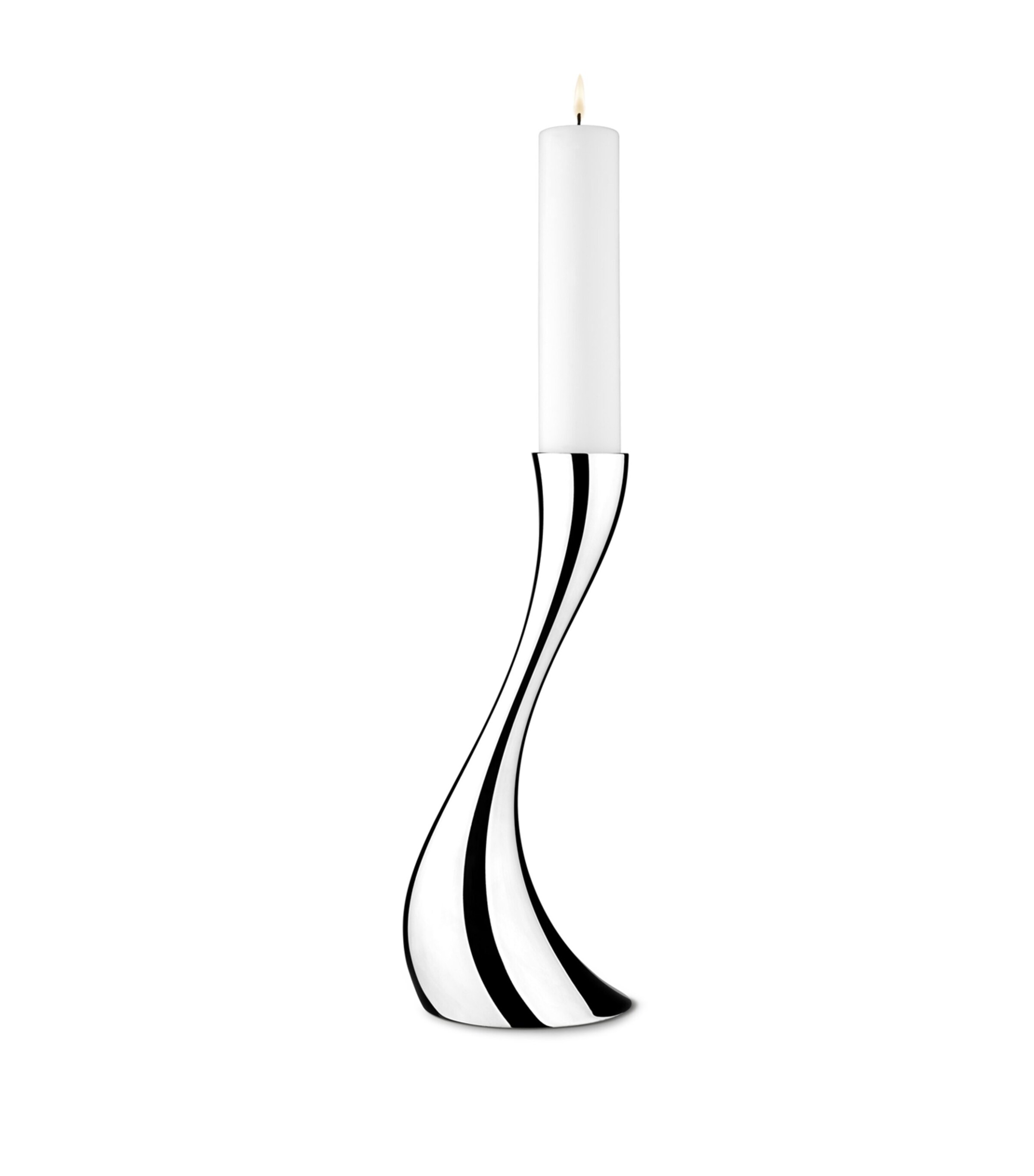 Georg Jensen Cobra Candleholder Small Three-piece Set In Silver