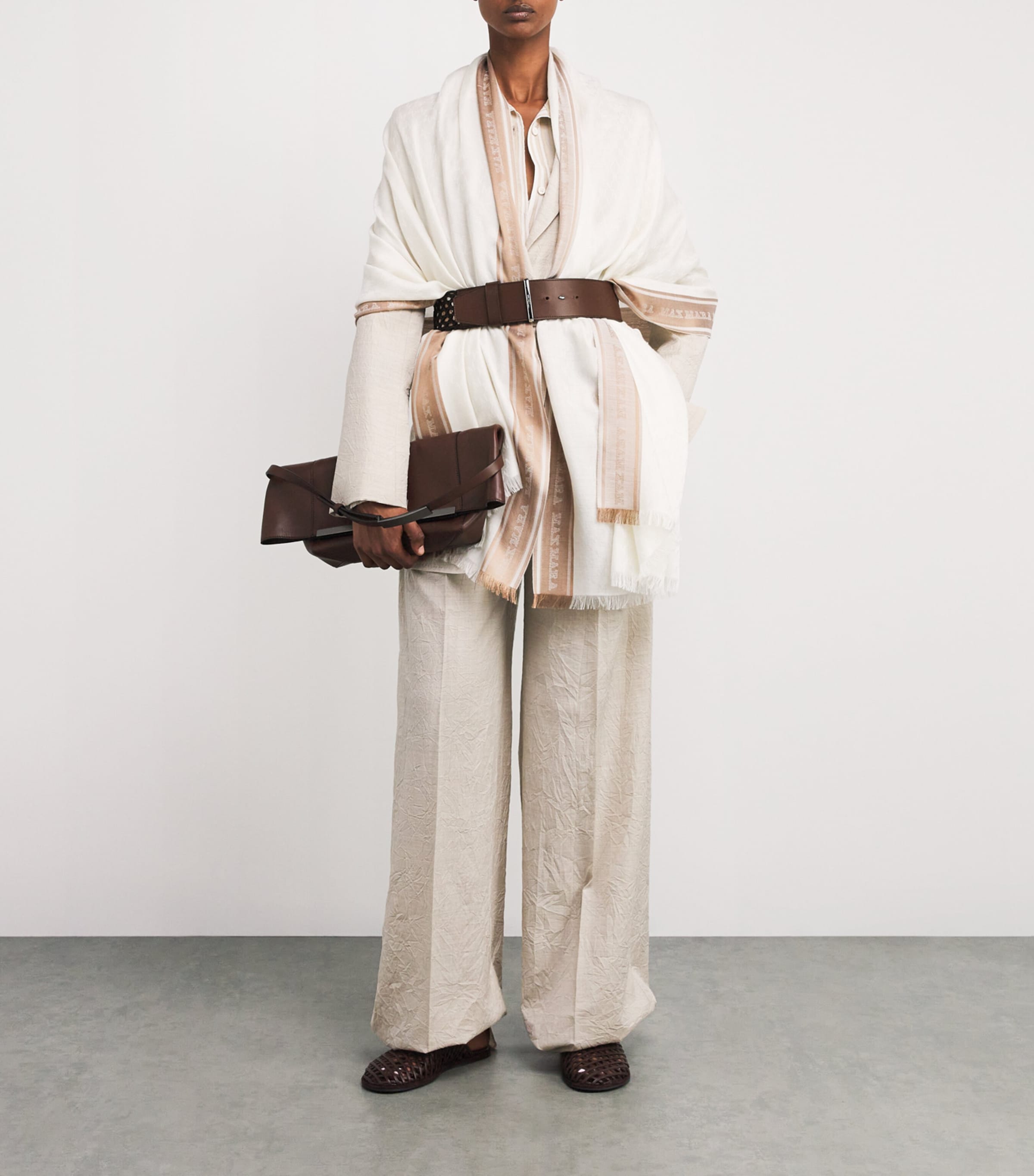 ★Max Mara★Waist メッシュベルト Max Mara Leather Mesh-Back Belt | Harrods US
