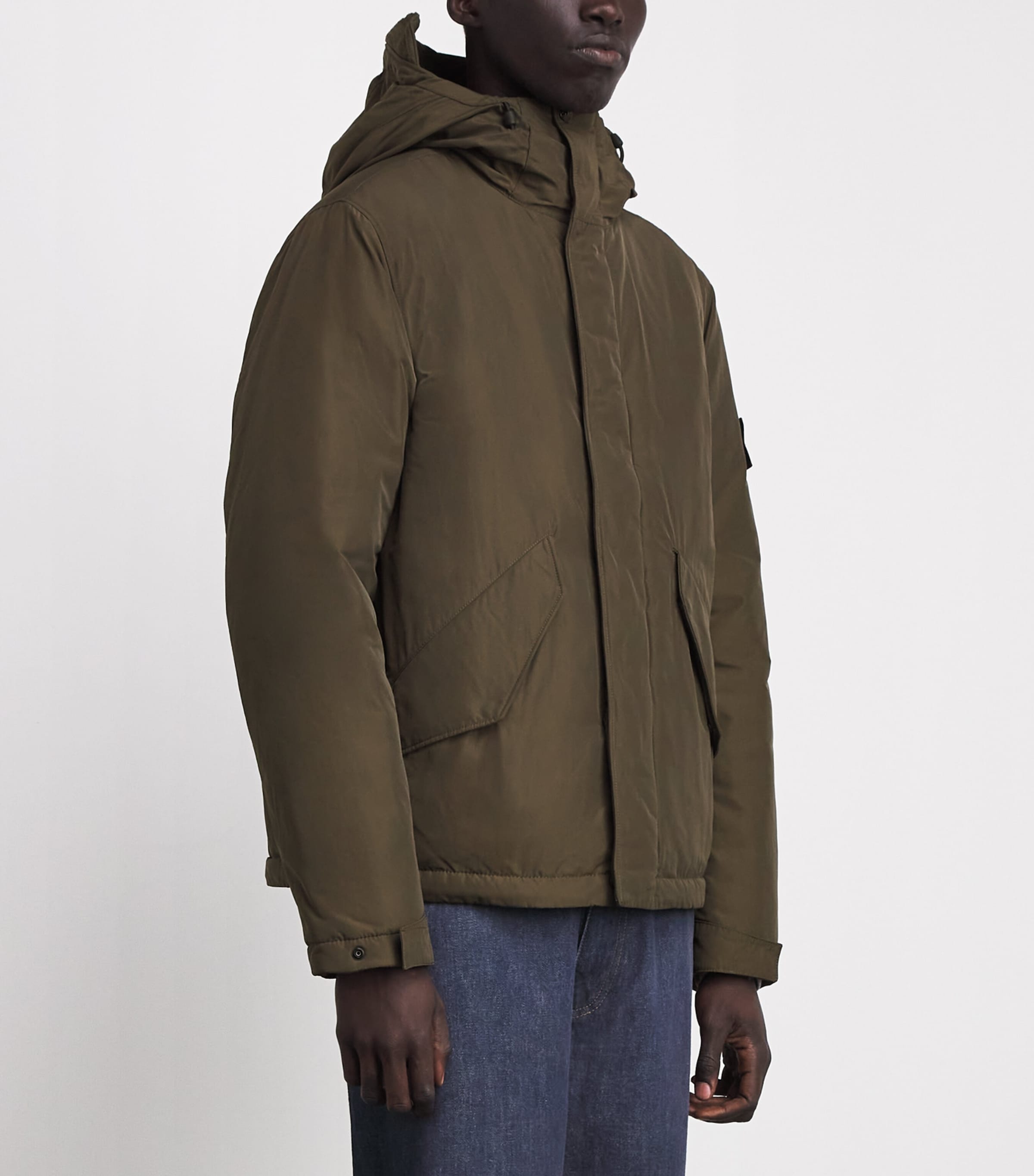 Stone Island Mens Down Micro Twill Short Parka Image 4
