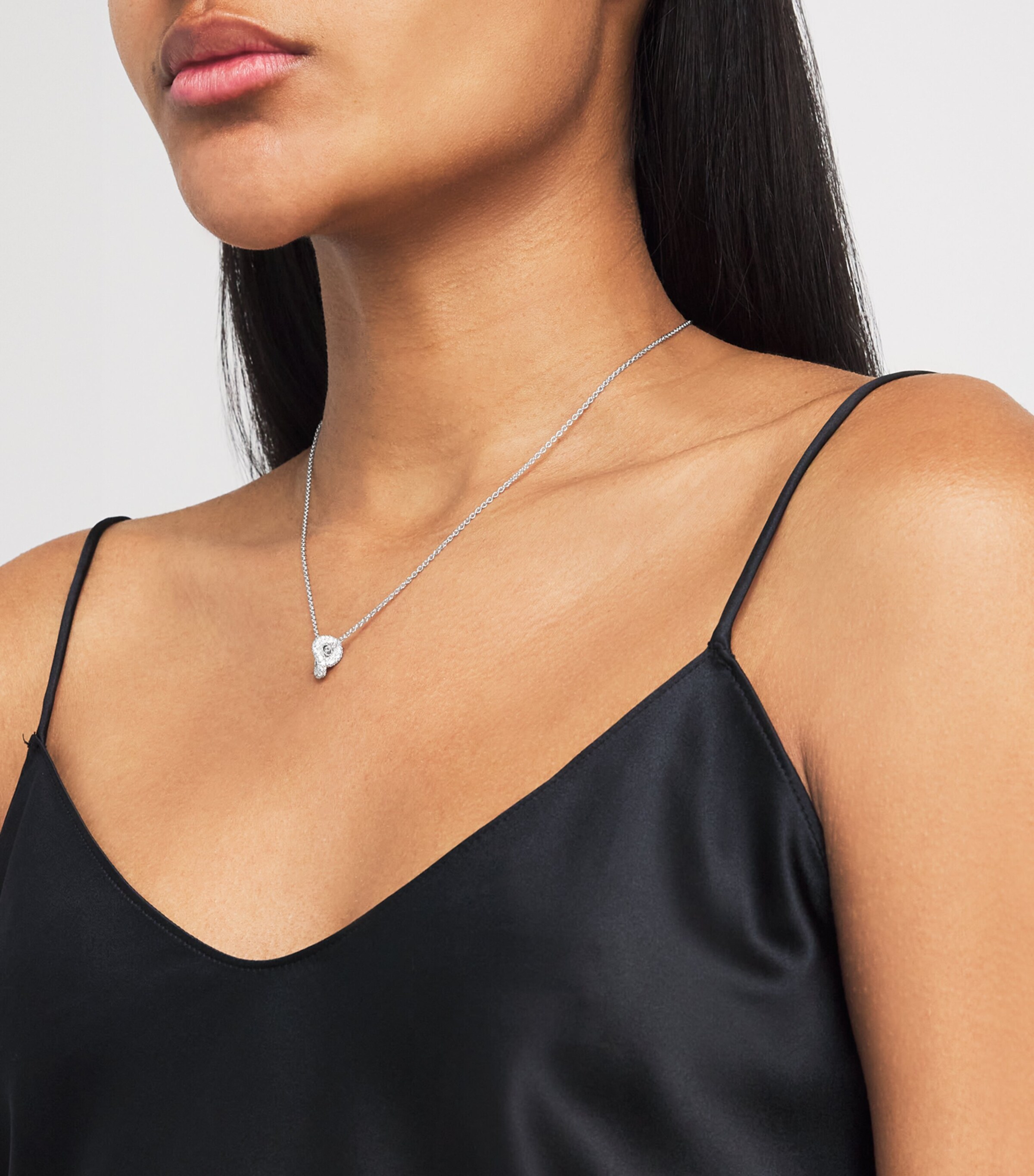 Engelbert White Gold and Diamond Legacy Knot Necklace White Gold Image 2