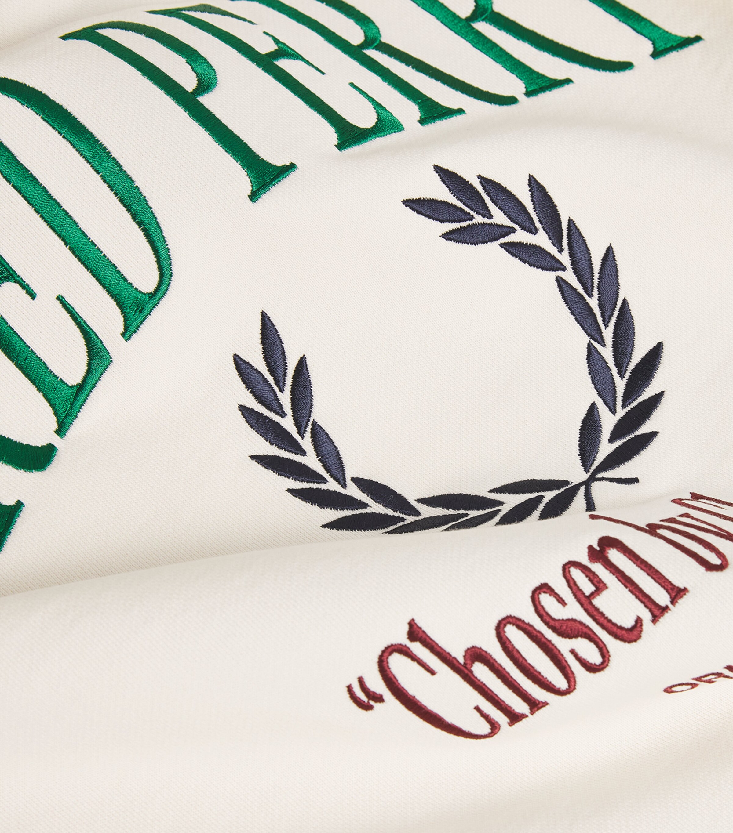 Cotton Embroidered Sweatshirt 560-ECRU Image 5