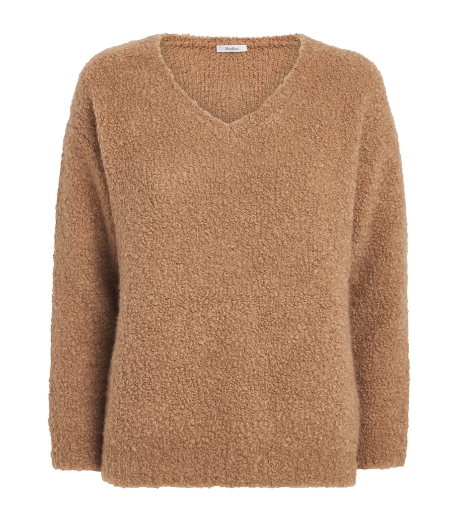 Camel Wool-Silk Bouclé Oversized Sweater CAMEL Image 1