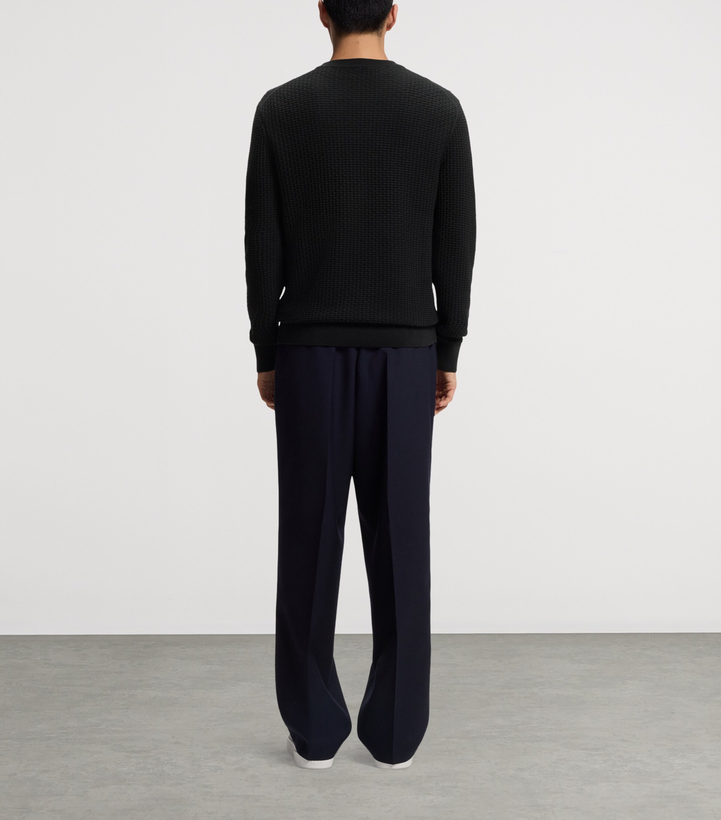 BOSS Mens Cotton Textured Sweater Image 3