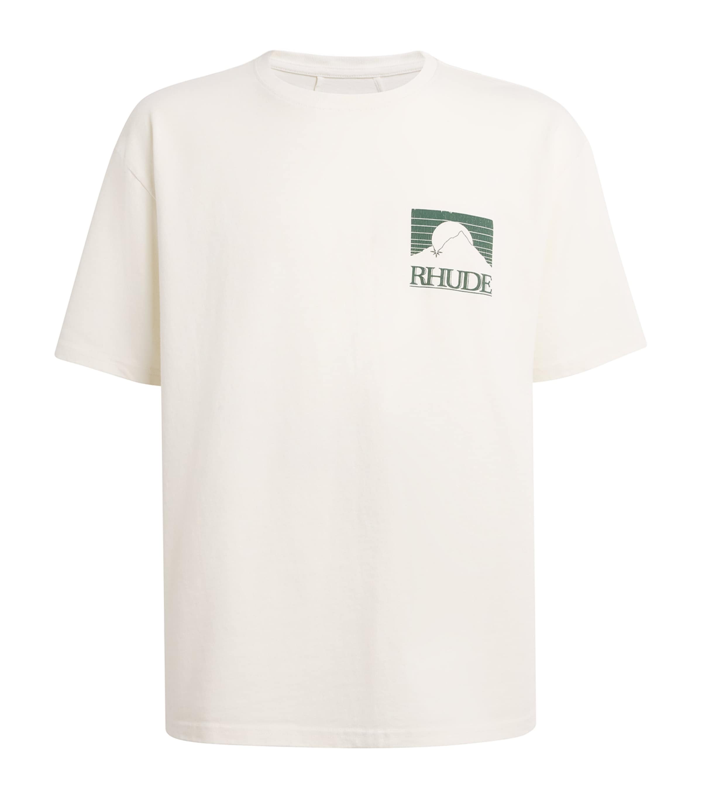 Cotton Printed Moonlight T-Shirt  WHITE/ GREEN 6044 Image 1