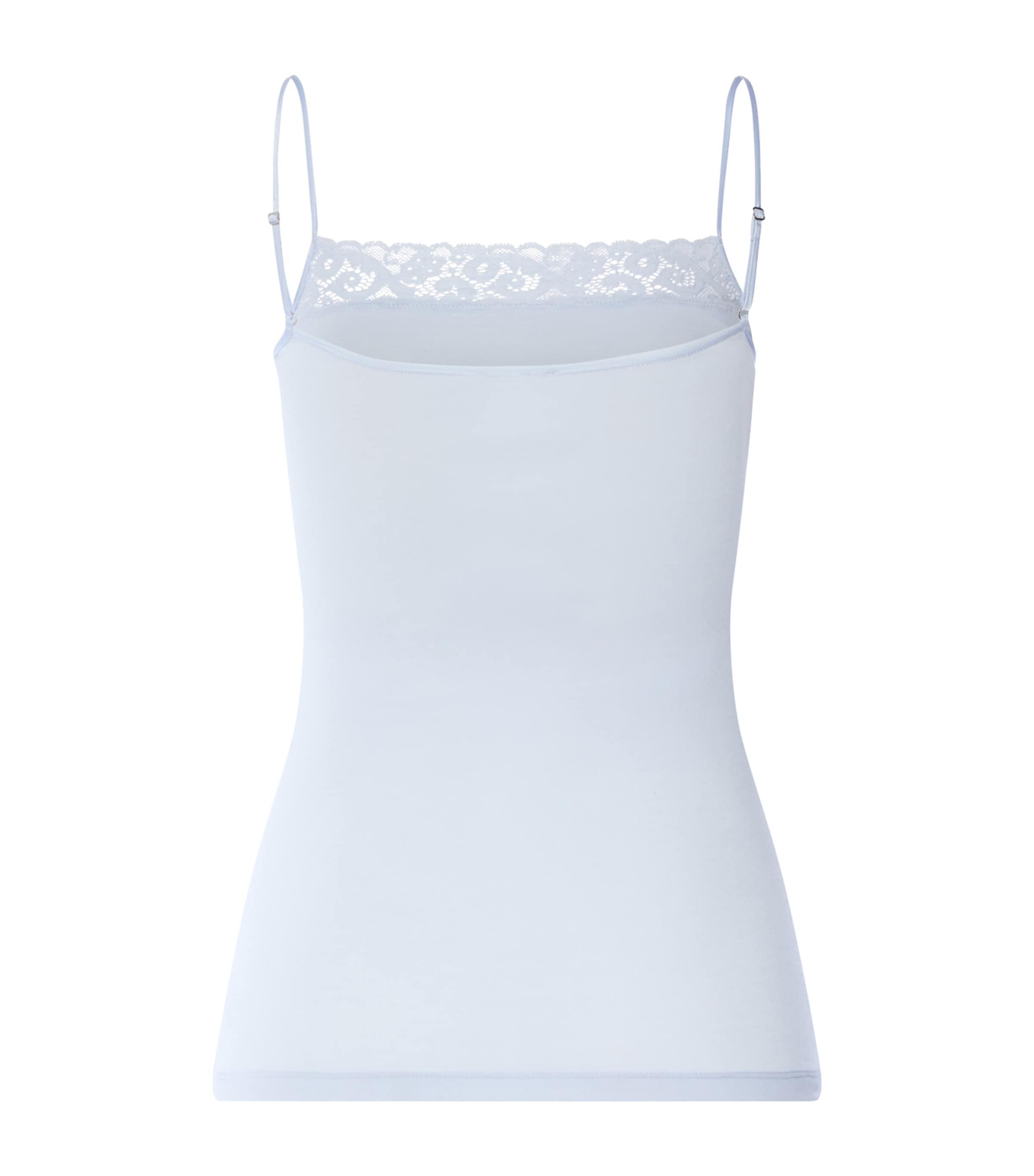 Hanro Womens Cotton Moments Tank Top Blue Dove Image 5