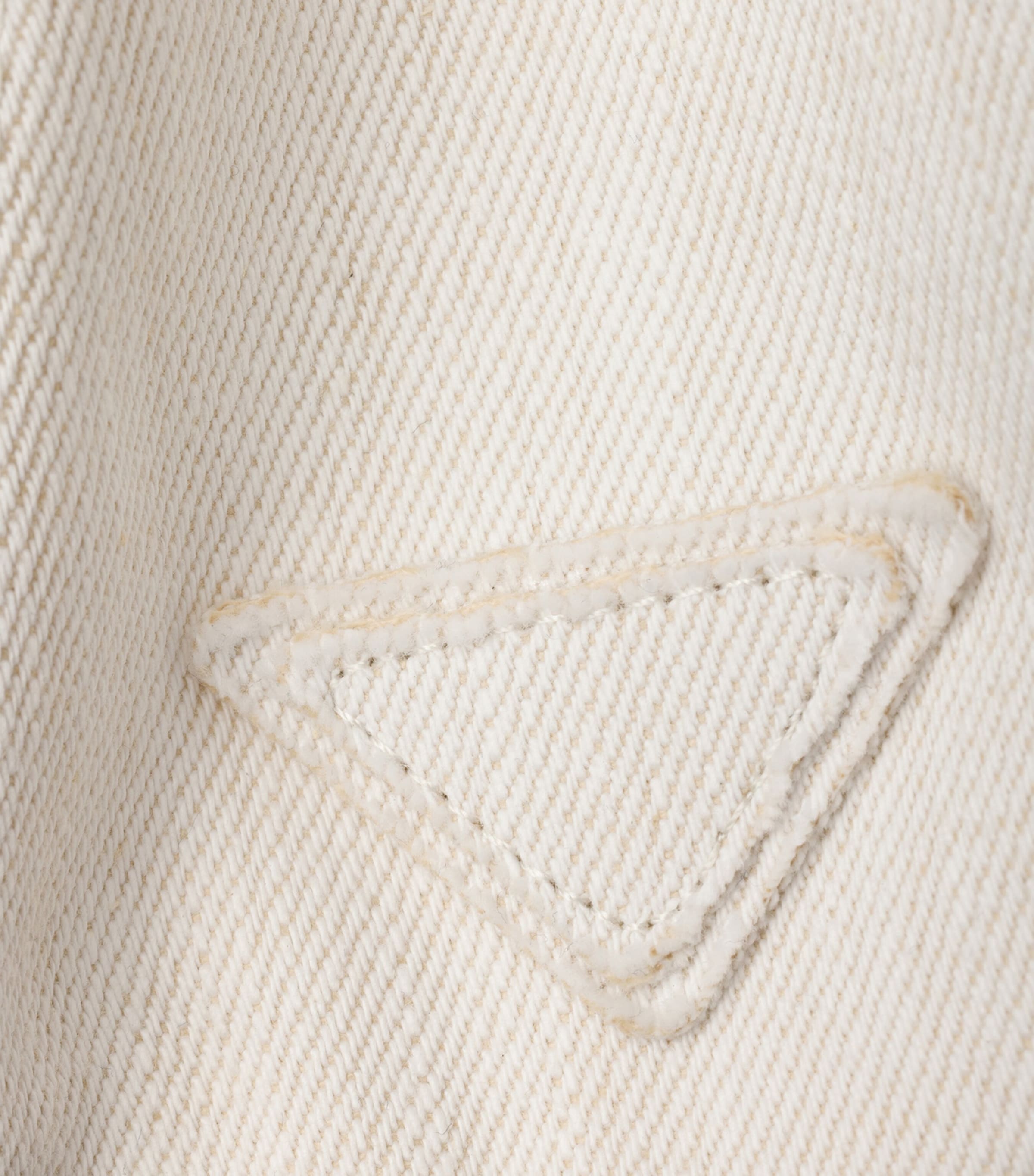 Prada Denim Baseball Cap White Image 3