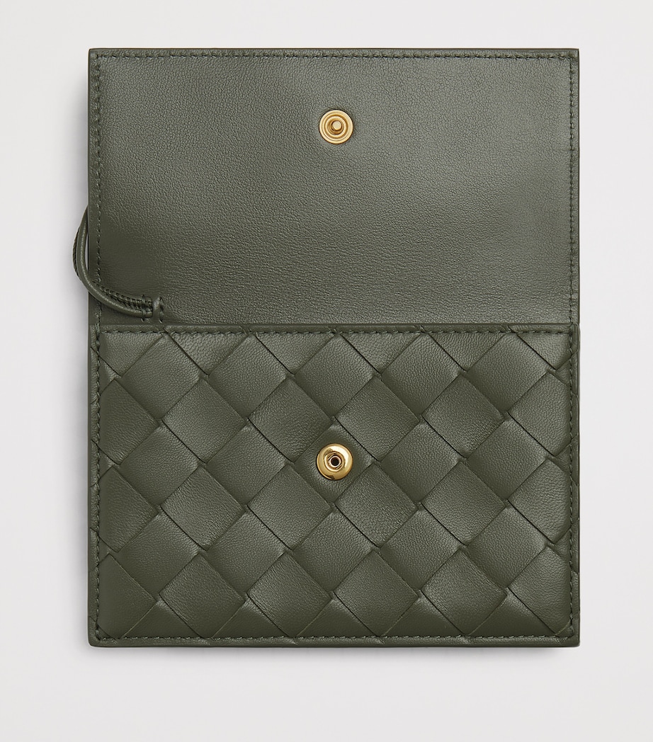 Bottega Veneta Leather Andiamo Zipped Card Holder Image 2