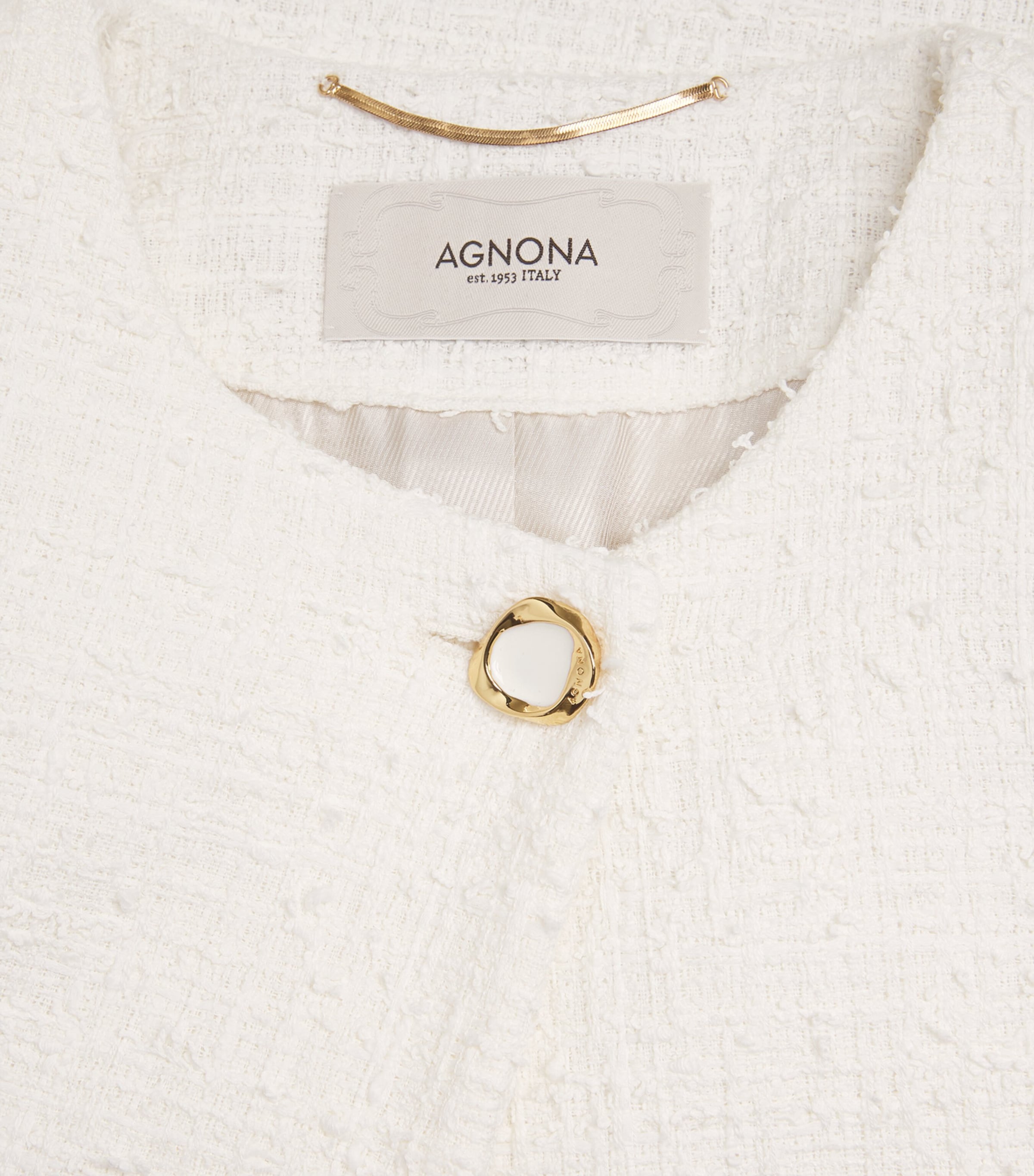 Tweed Overcoat N08 IVORY - BUTTER Image 5