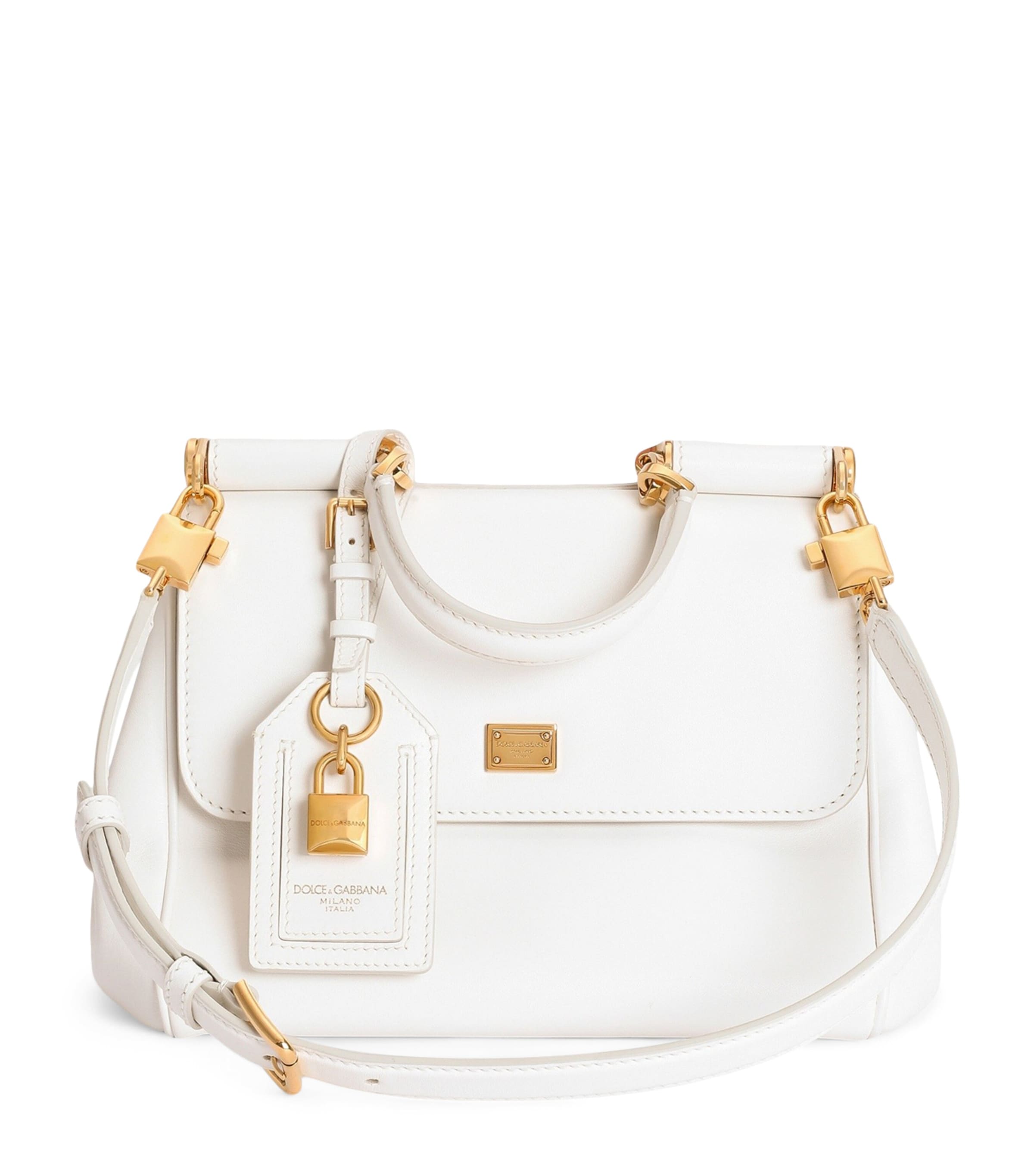 Dolce&Gabbana Leather My Sicily Top-Handle Bag Natural White Image 1