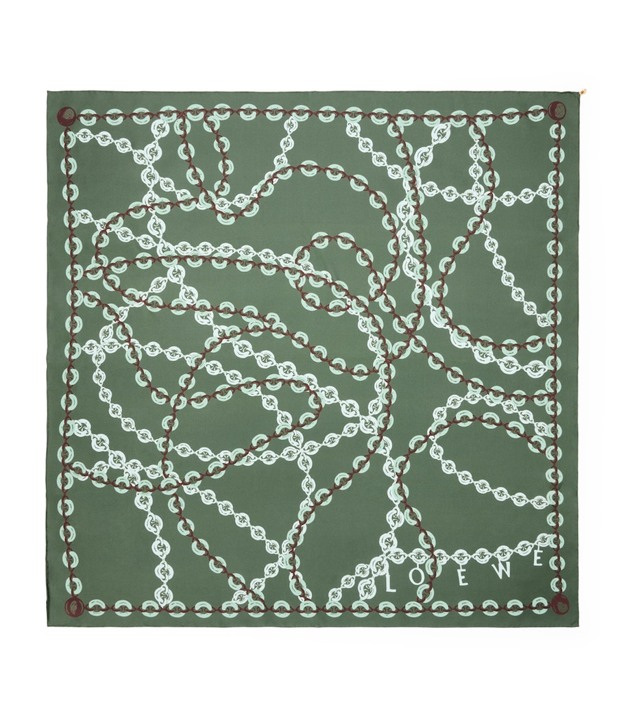 Silk Donut Chain Scarf GREEN MULTICOLOR Image 1