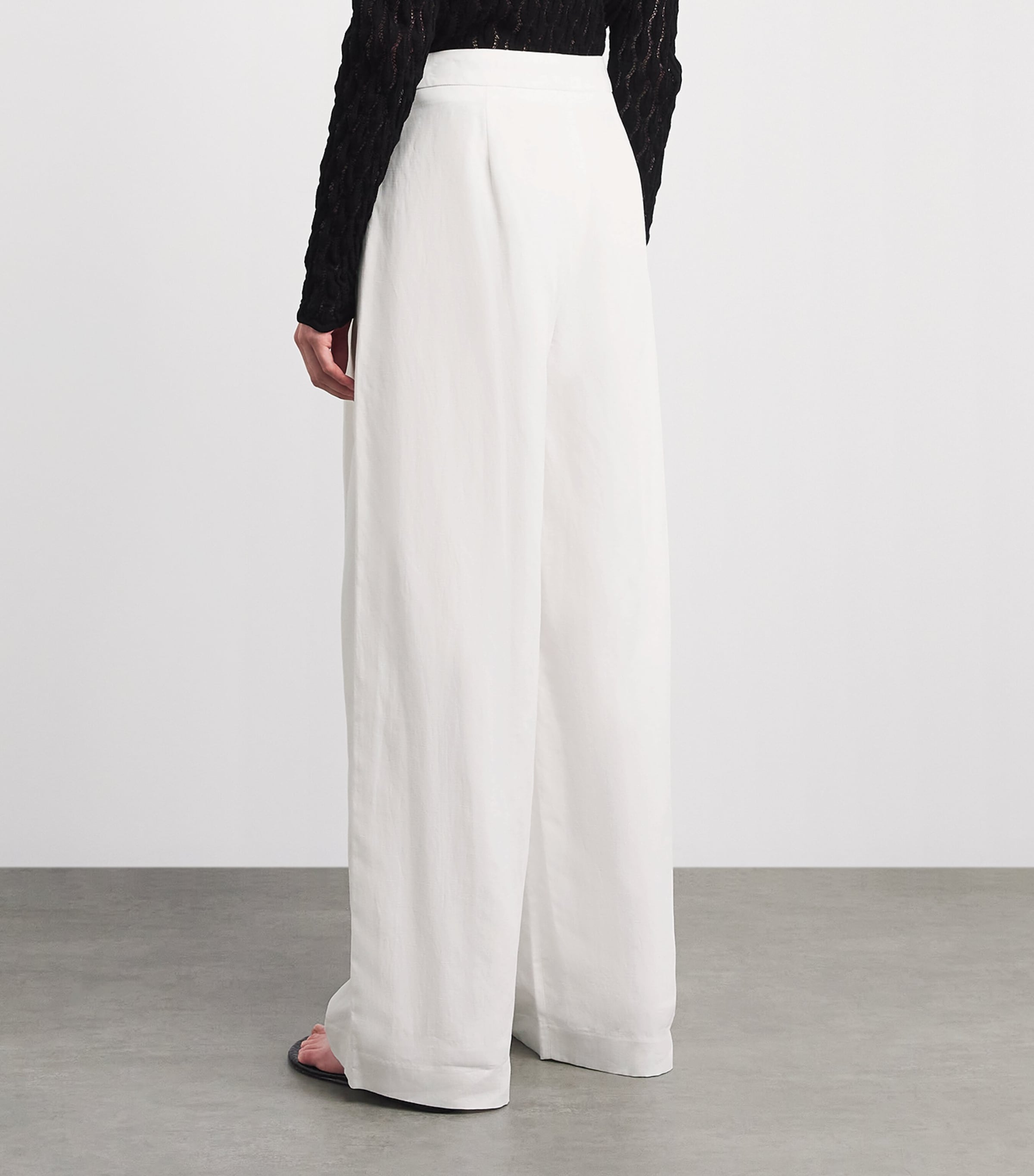 Rag & Bone Womens Chappell Wide-Leg Trousers White Image 5