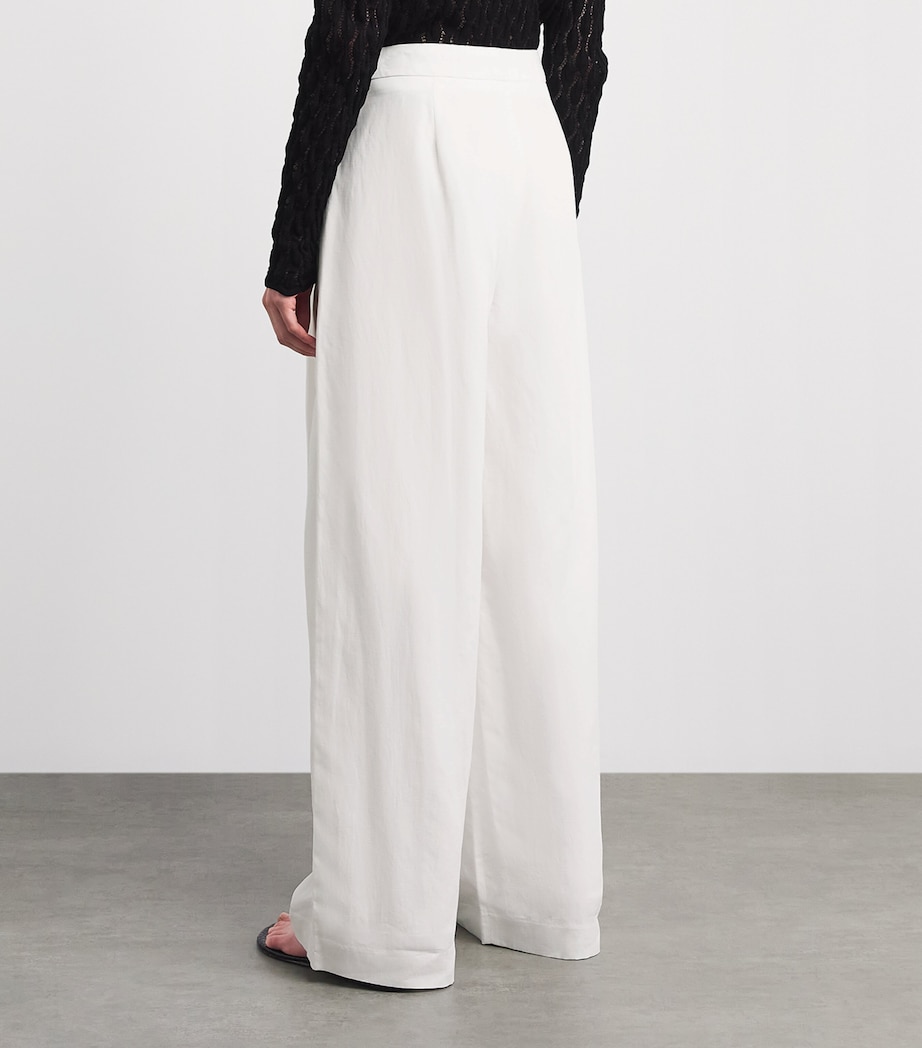 Rag & Bone Womens Chappell Wide-Leg Trousers White Image 5