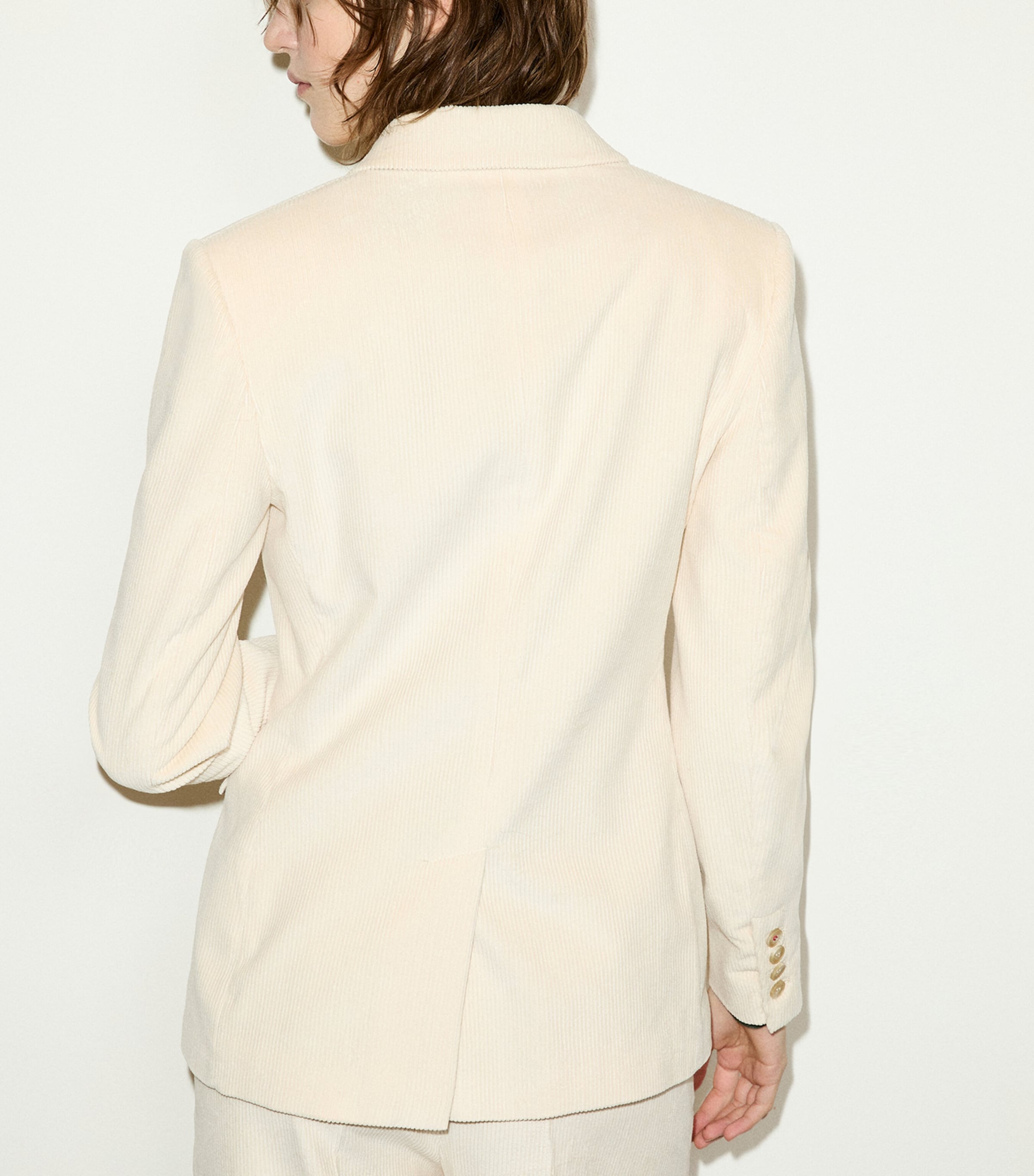 MAX&Co. Womens Corduroy Blazer Milk Image 4