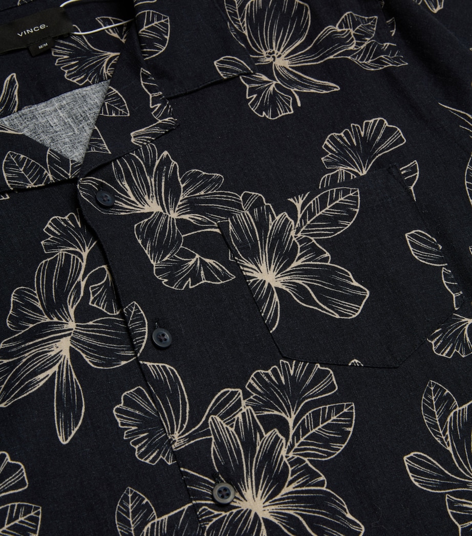 Linen-Blend Floral Cabana Shirt COSTL/LT SAND-286CLS Image 2