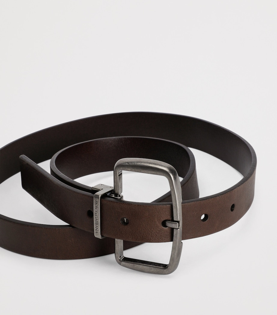 Leather Belt 80076 VERY DARK Image 3