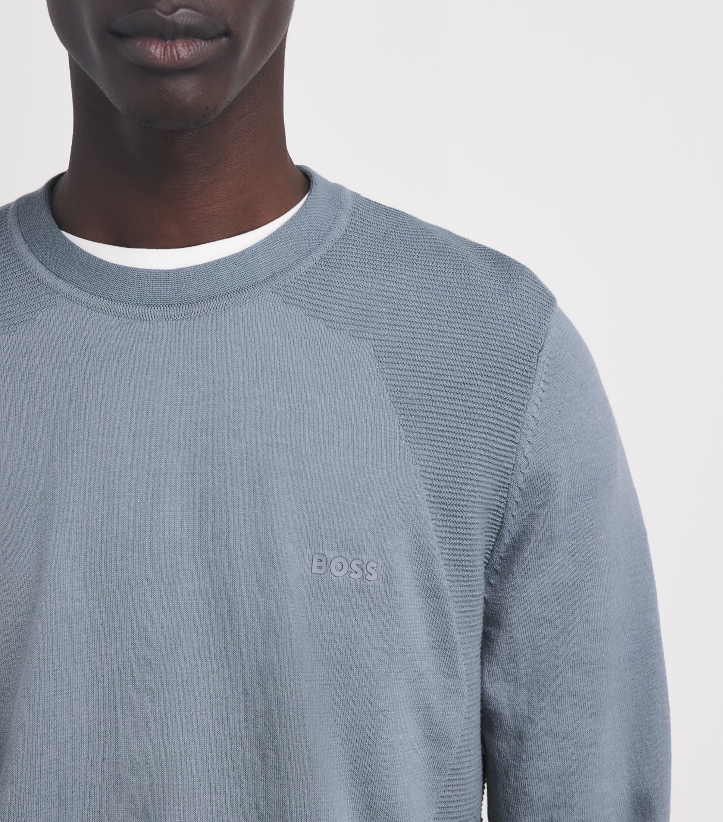 BOSS Mens Momentum Lite Sweatshirt Dark Grey Image 3