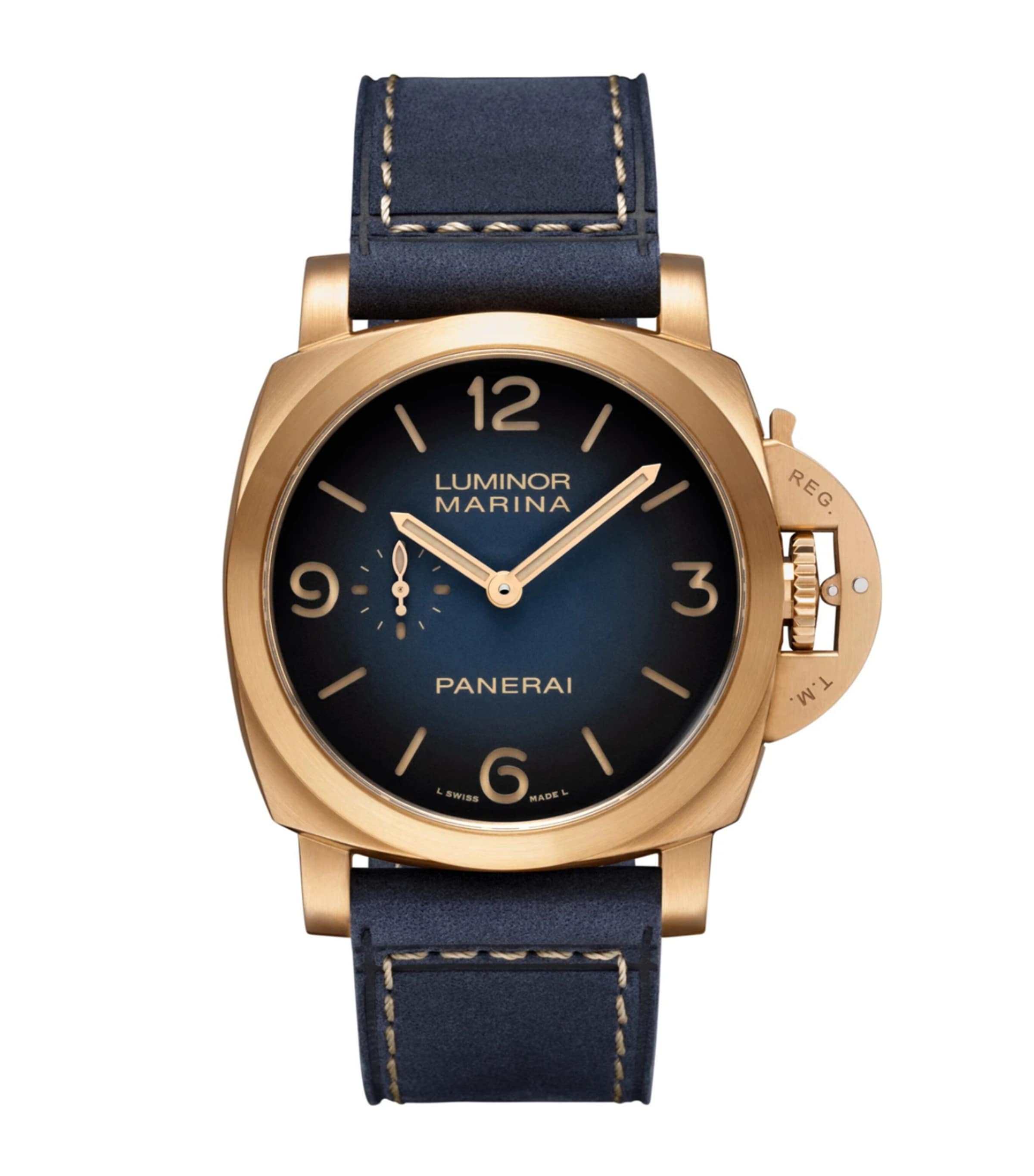Panerai Bronzo Luminor Marina Watch 44mm Blue Image 1