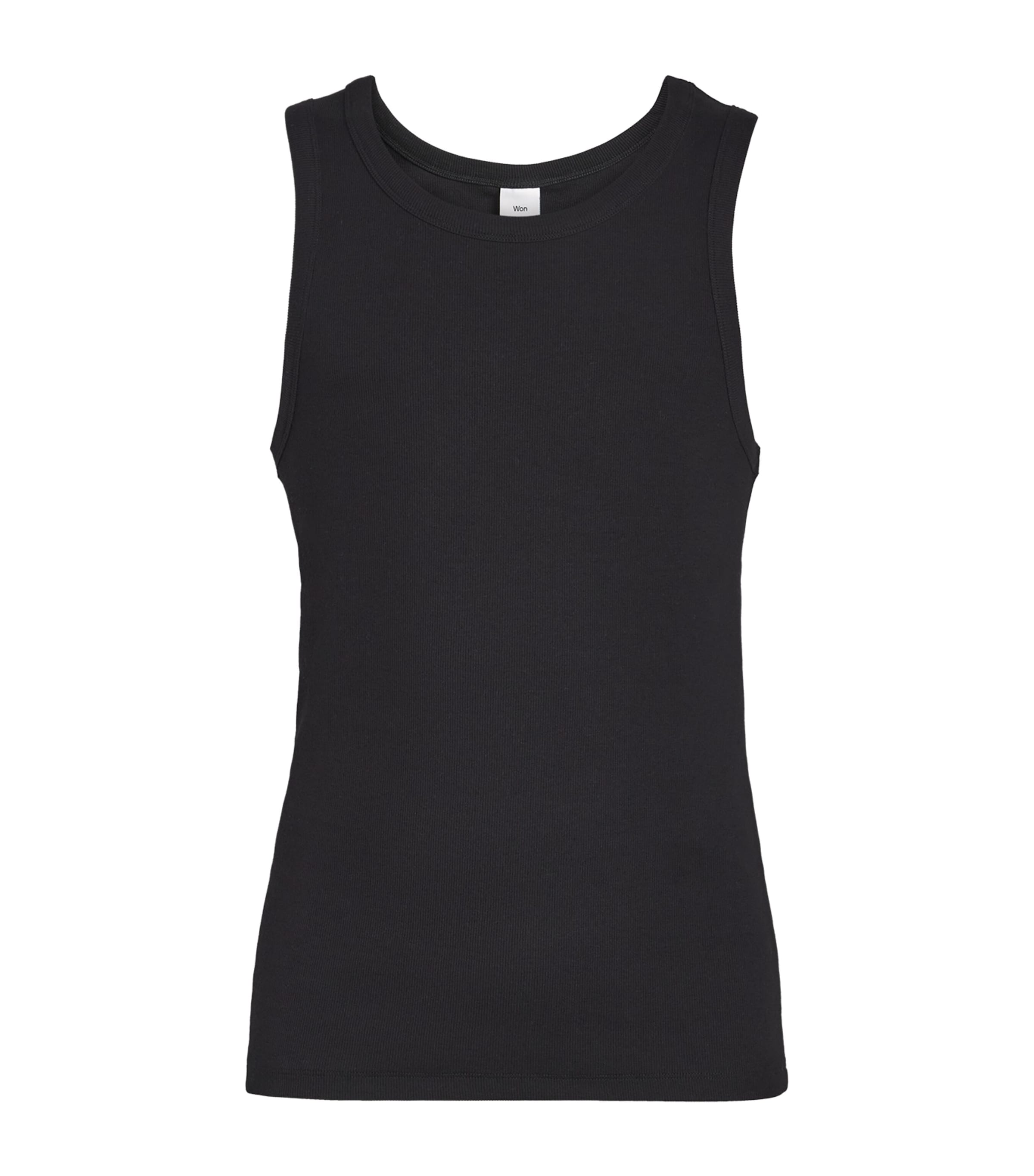 Won Hundred Mens Stretch-Cotton Simo Tank Top Black Image 1