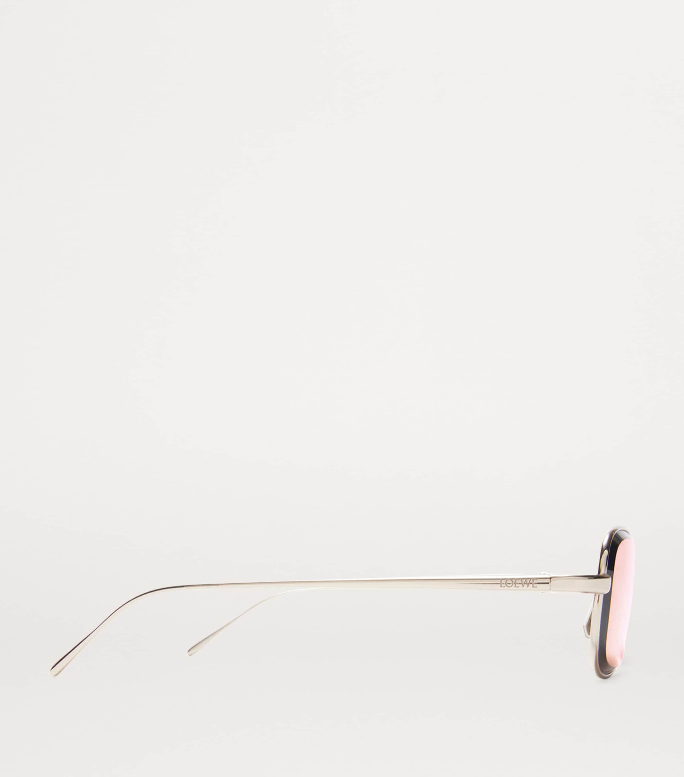 Metal Seashell Square Sunglasses ROSE GOLD Image 3
