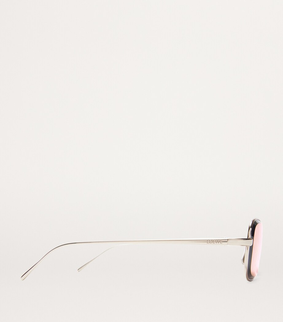 Metal Seashell Square Sunglasses ROSE GOLD Image 3