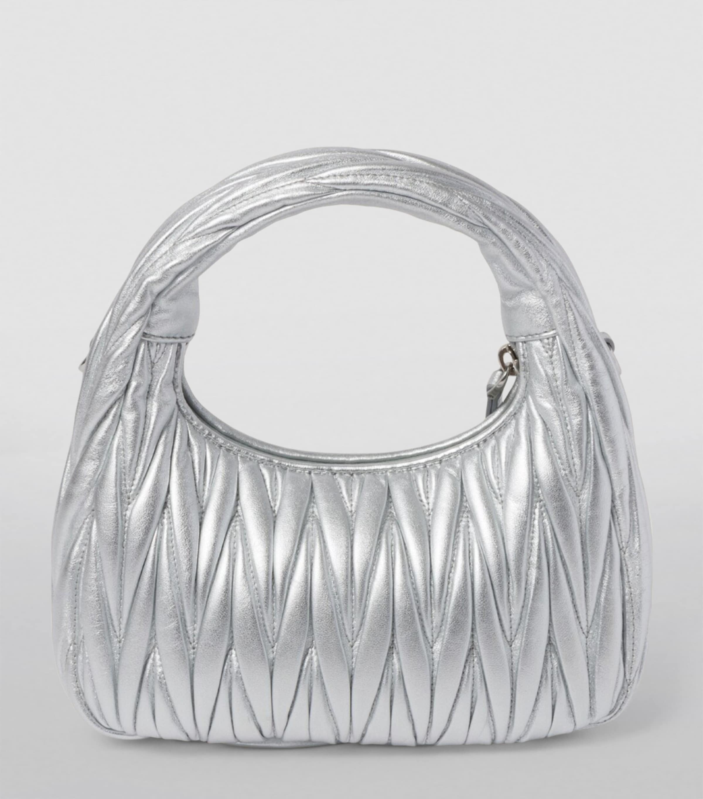 Small Matelassé Leather Wander Top-Handle Bag F0118 Image 3