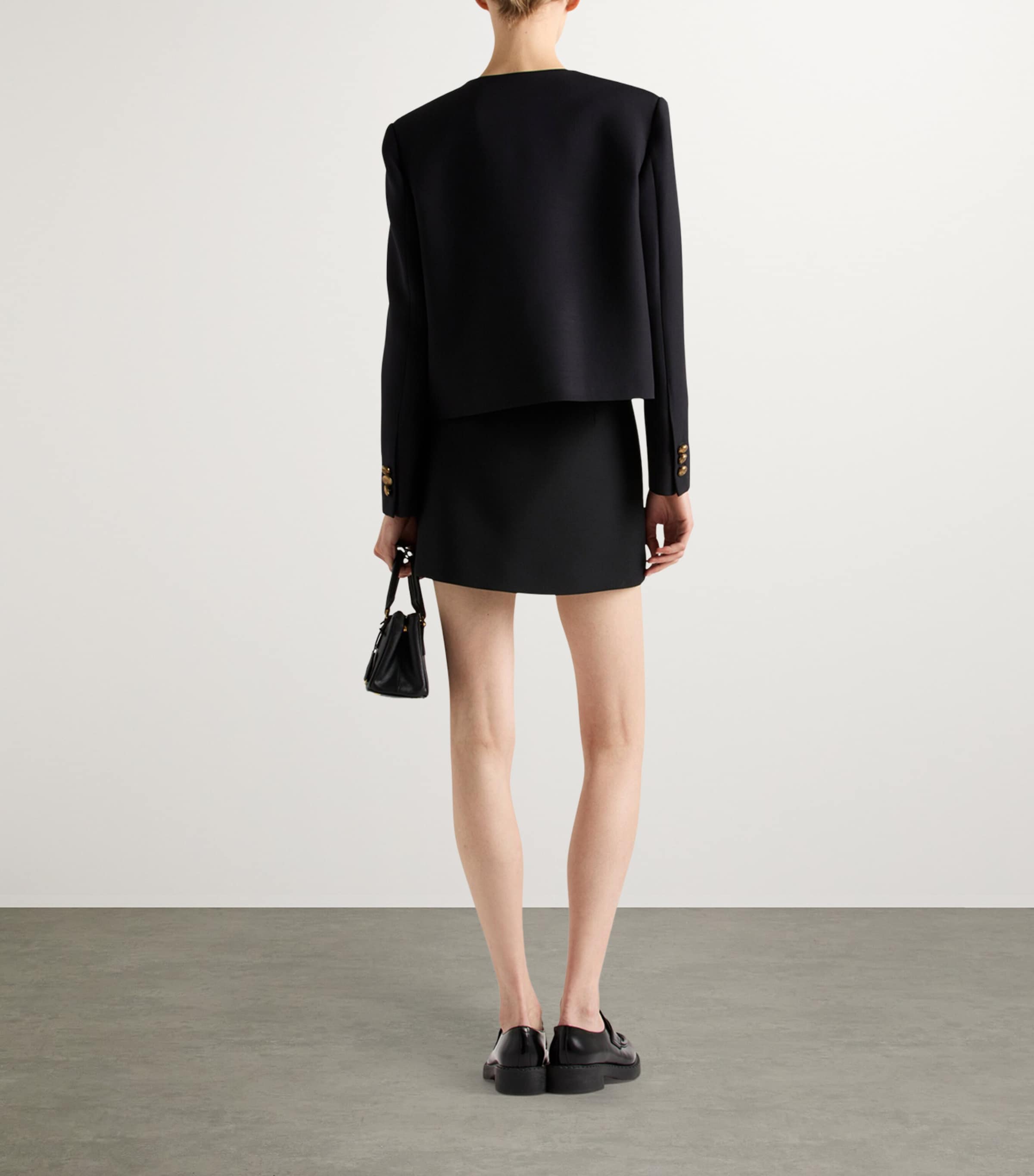 Wool-Silk Mini Skirt F0002 Image 4