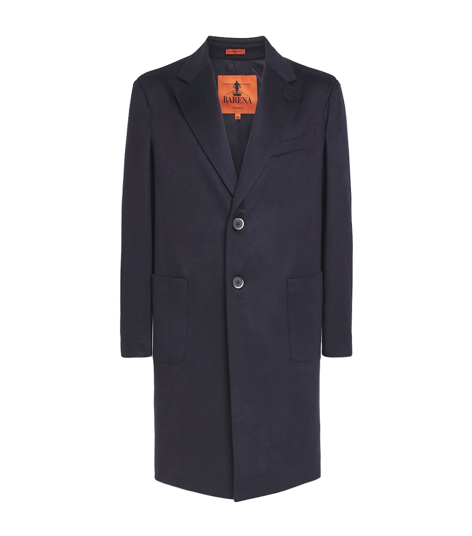 Barena Mens Cashmere Overcoat Navy Image 1