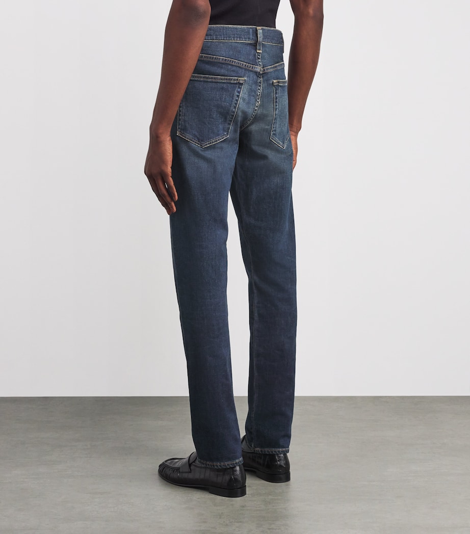 Stretch Cotton-Cashmere London Slim Tapered Jeans PRPEC Image 4