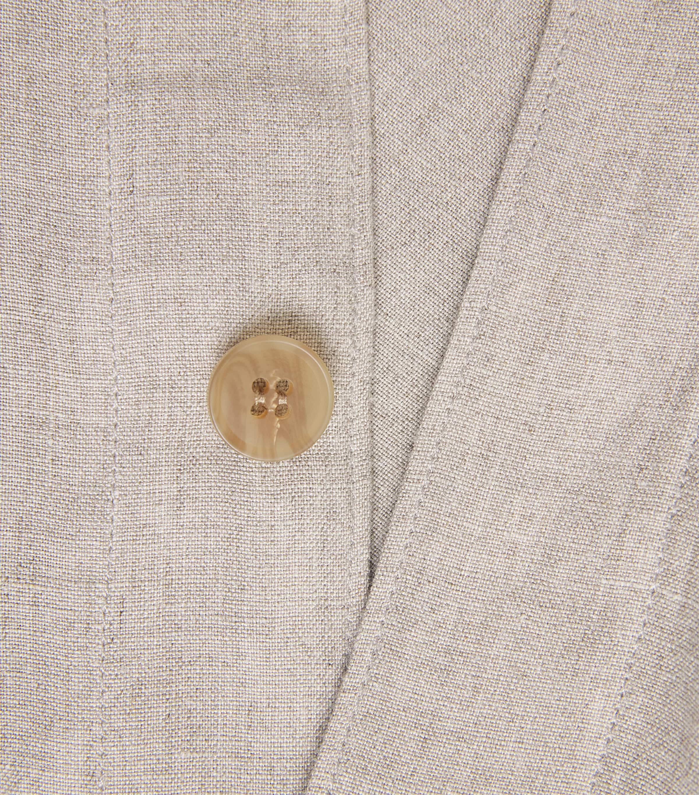 Sunspel Mens Linen Overshirt Brbd Sand Image 6