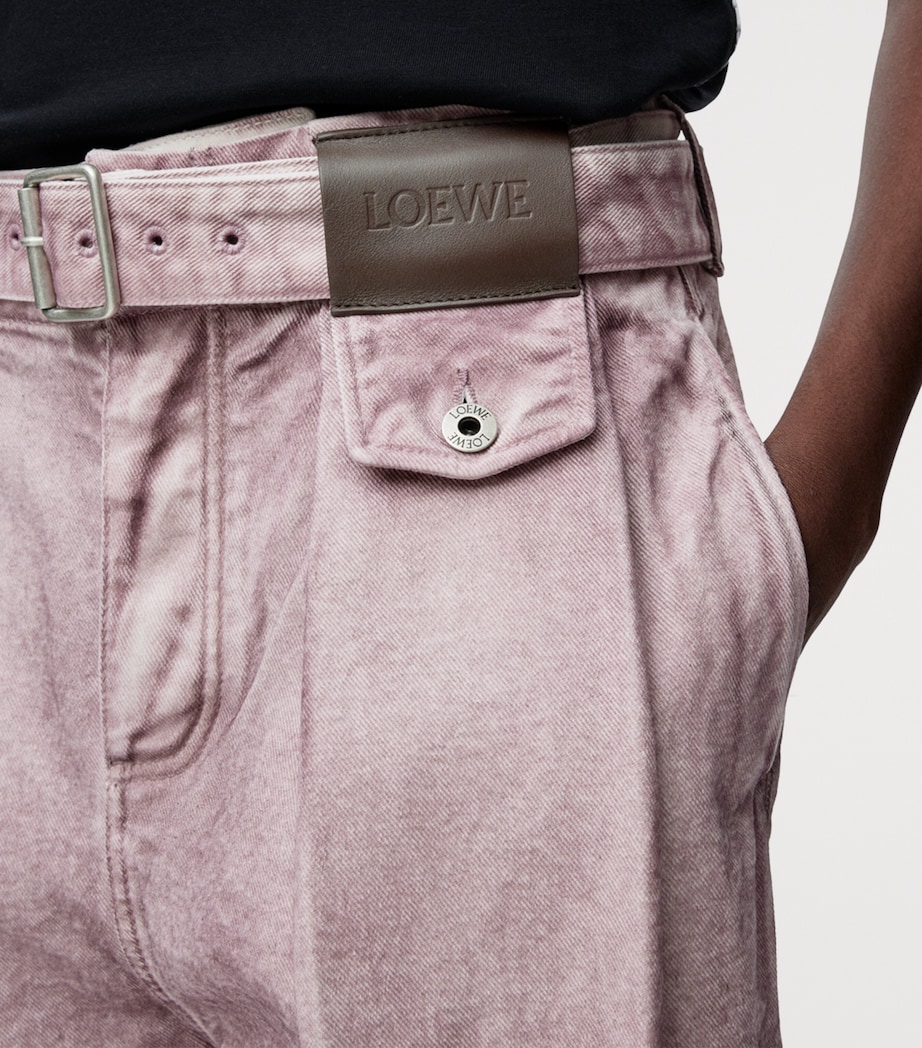 LOEWE Womens Straight Leg Jeans Pink Image 5