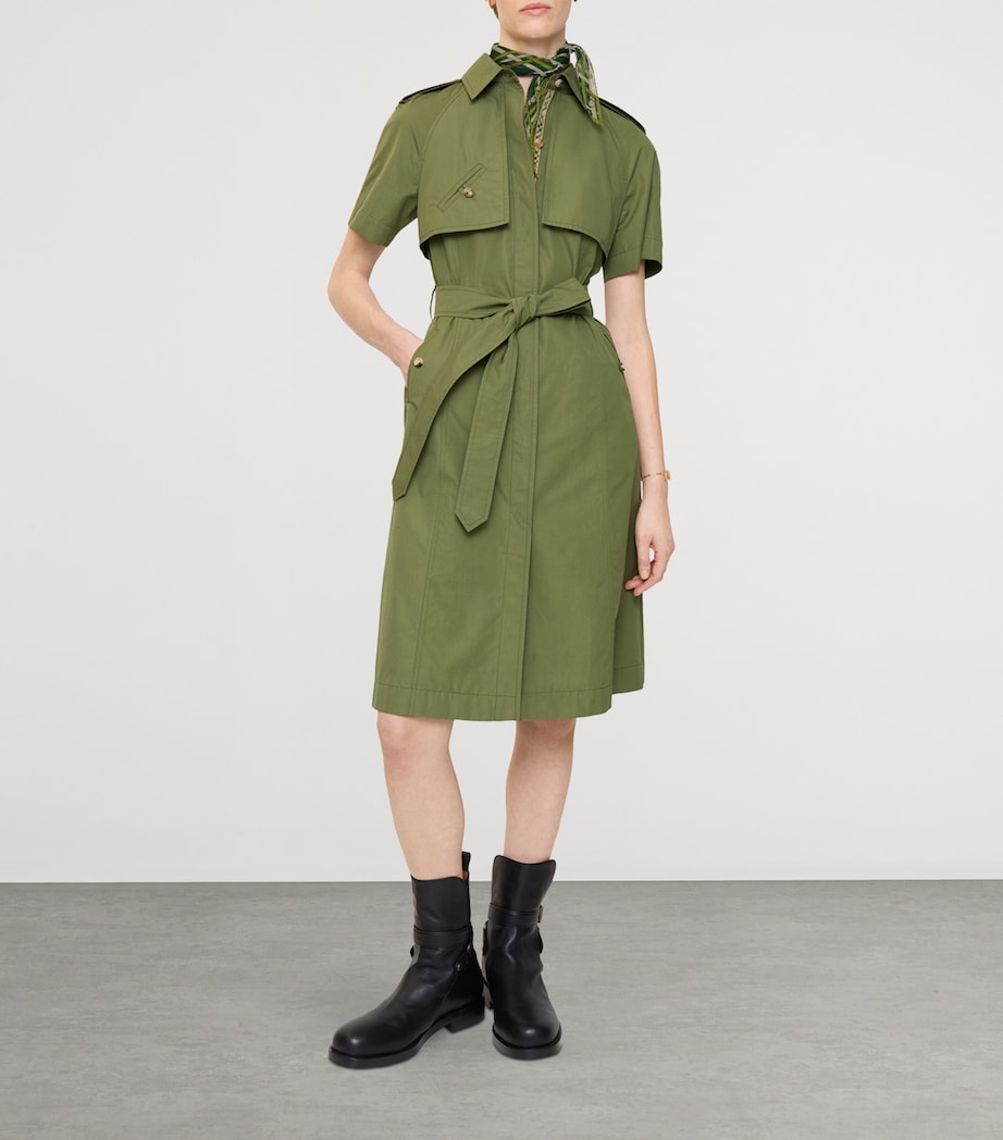 Cotton Poplin Midi Trench Dress PASTURE Image 2