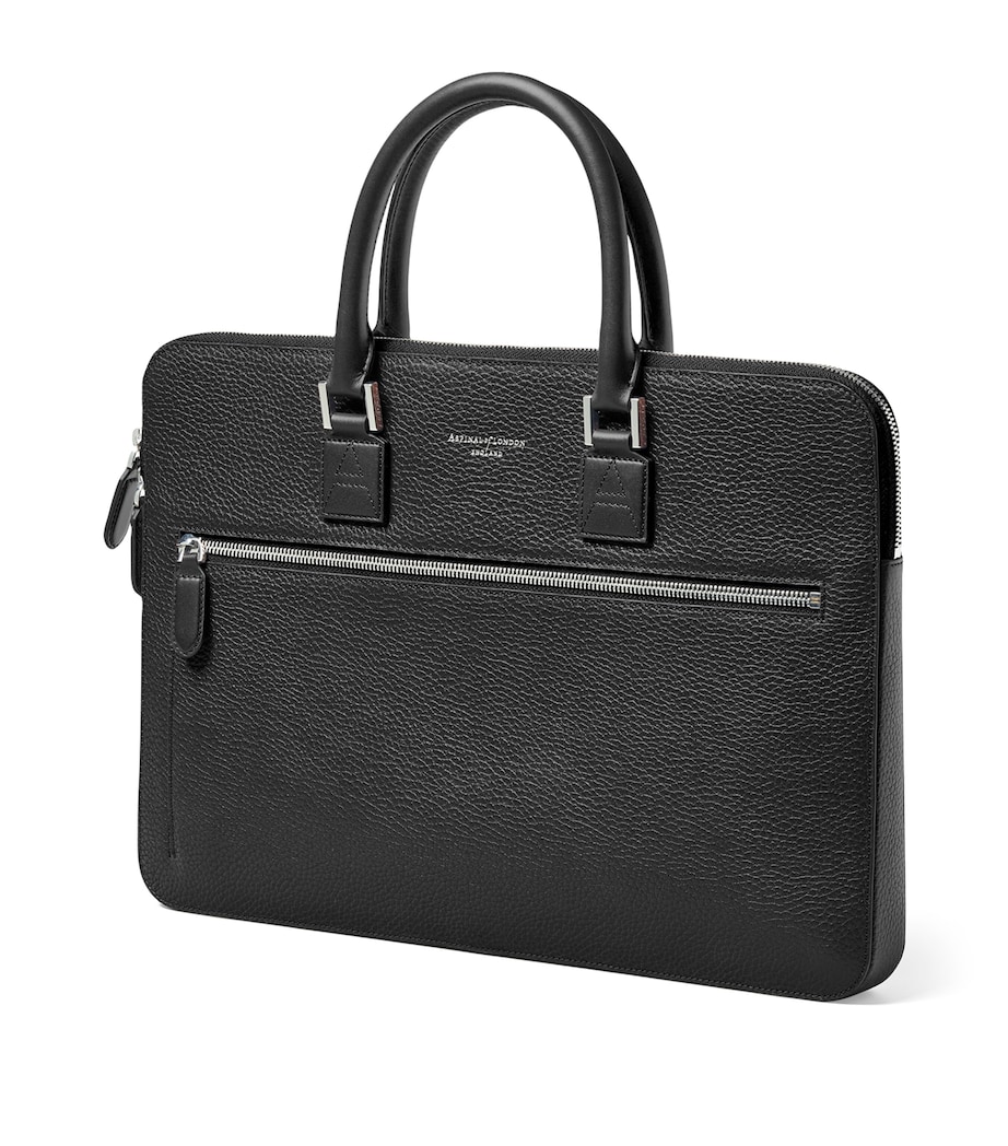 Leather Connaught Briefcase BLACK Image 4