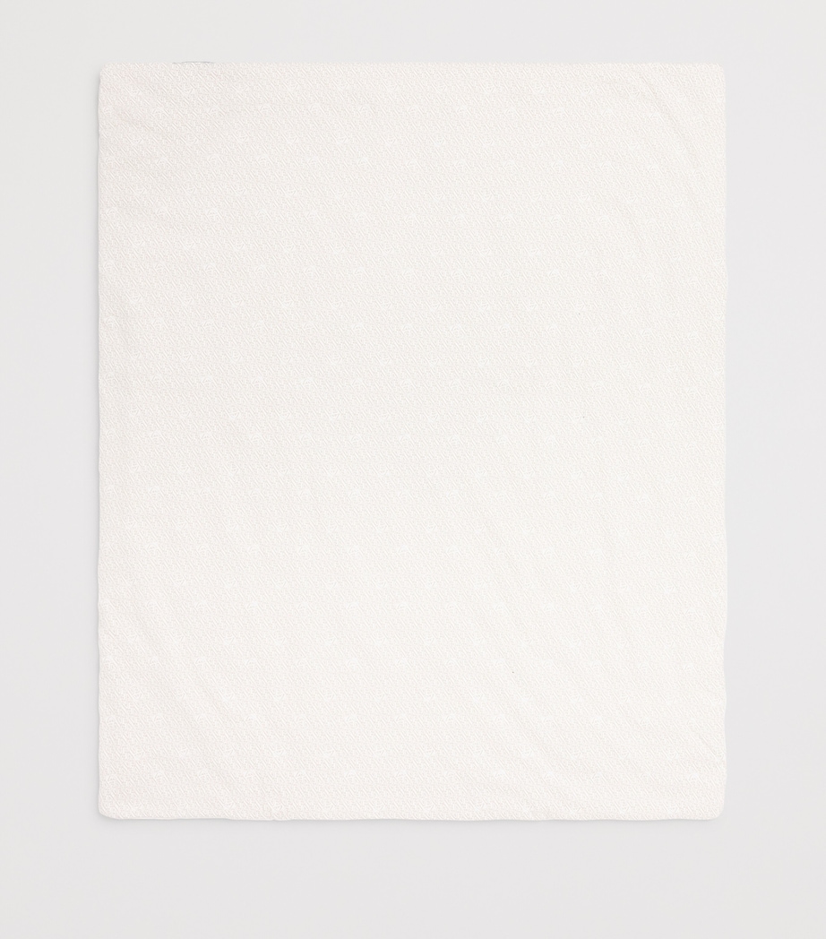 Emporio Armani Kids Cotton Logo Blanket (75cm x 65cm) Ea Beige Image 2